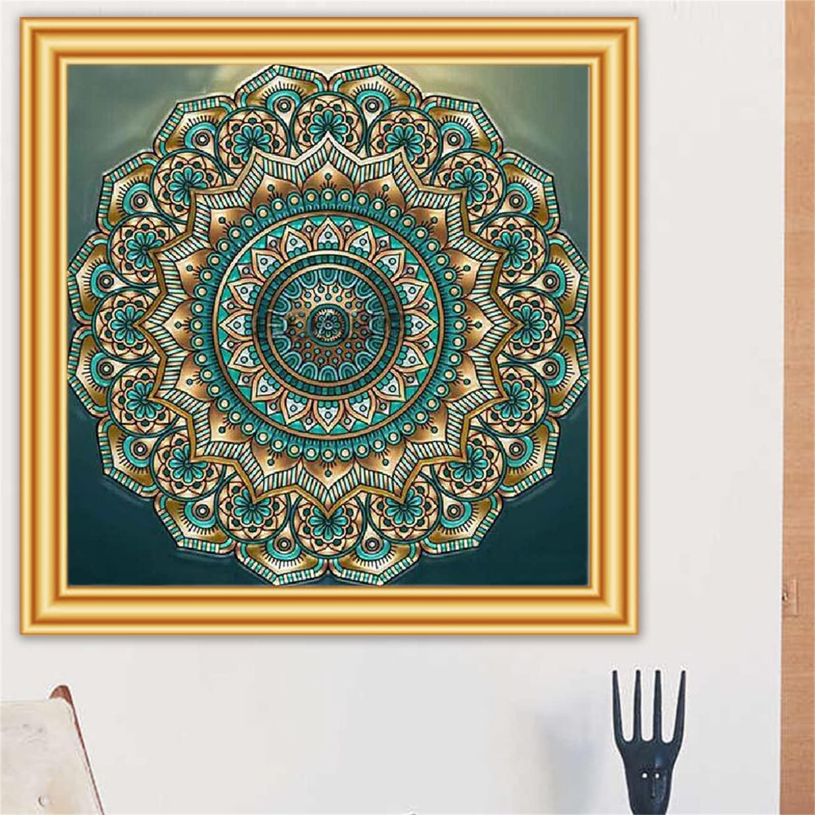 5D Diamond Painting Mandala,Diamant Painting Bilder für Erwachsene Kinder,DIY Diamanten Malen nach Zahlen Kit,Diamant Painting Full Set Kristall Kunsthandwerk für Haus Wand Dekorationen 70x70cm