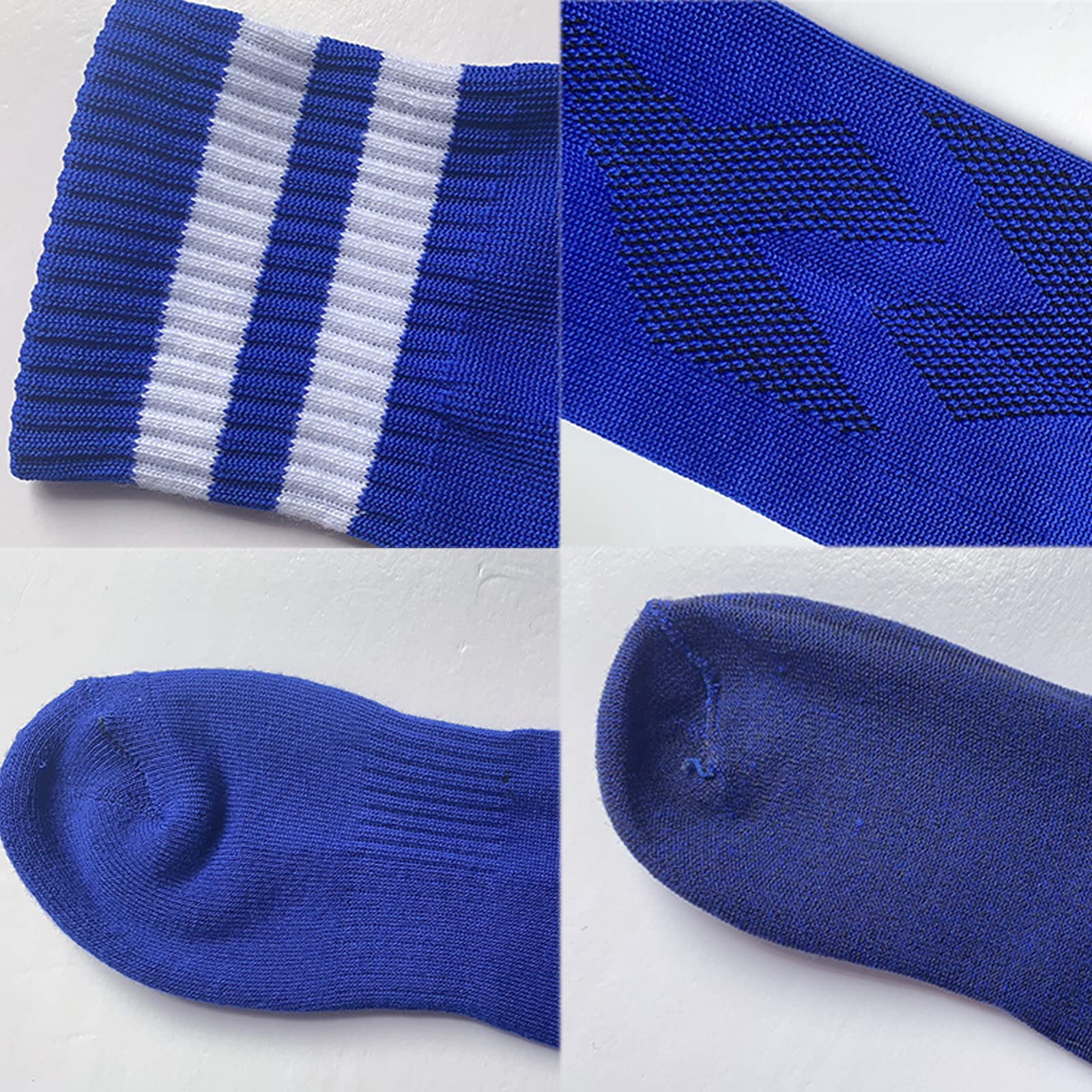 10 Paar Fußballsocken, dehnbar, kniehoch, bunte Fußballsocken für Männer, Frauen, Teenager