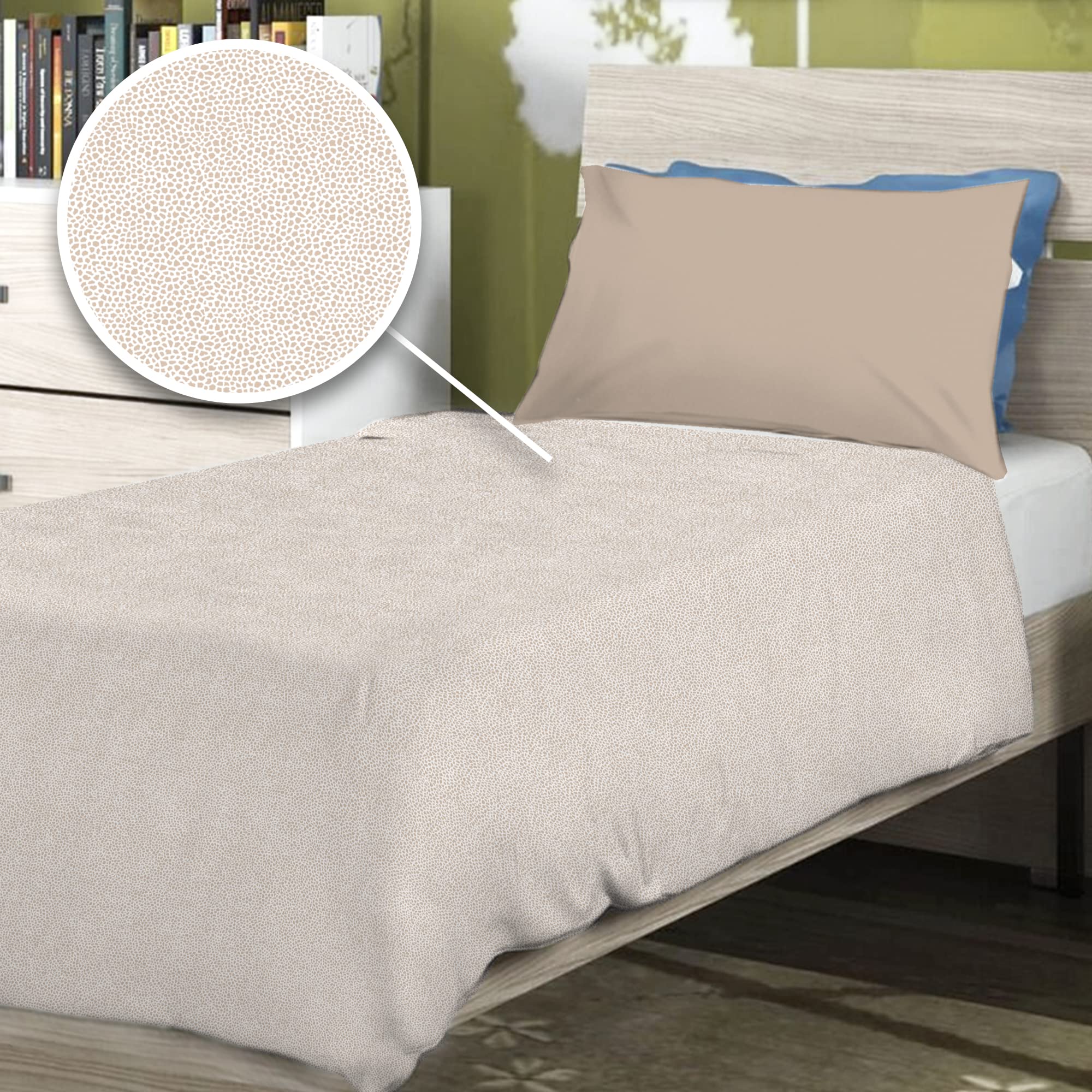 PENSIERI DELICATI Bedspread 170 x 280 cm, Single Sheet 100% Cotton Pique, Ideal as a Furniture Cover, 1 Square Bed Cover - Image 2