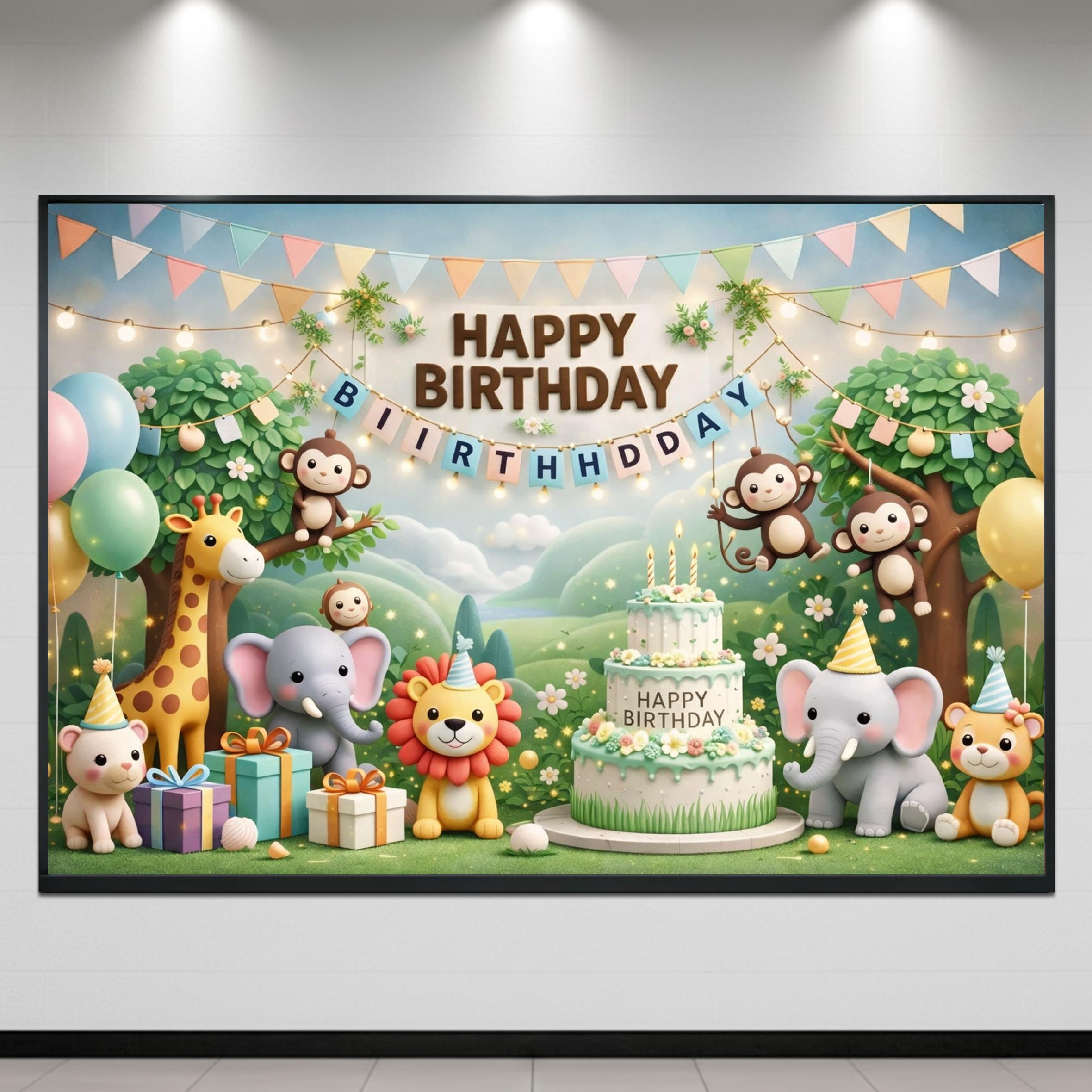 Happy Birthday Theme Backdrop Banner 5x7 ft – Digital Print Cloth Background, Reusable Birthday Party Wall Decoration for Girls, Photo Booth & Stage Decor (BD 27)-image-4