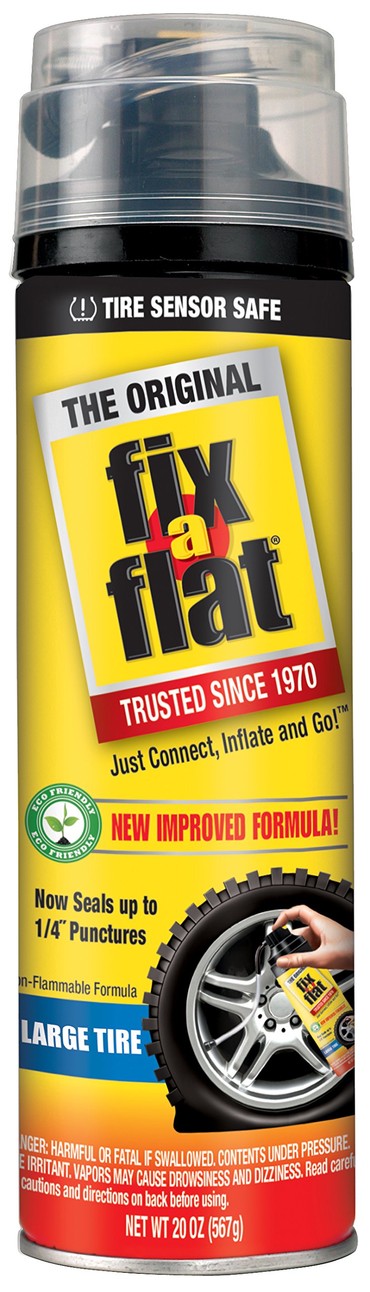 Fix-A-Flat S60430-6PK Aerosol Tire Inflator with Eco-friendly Formula, 20 oz. (Pack of 6)
