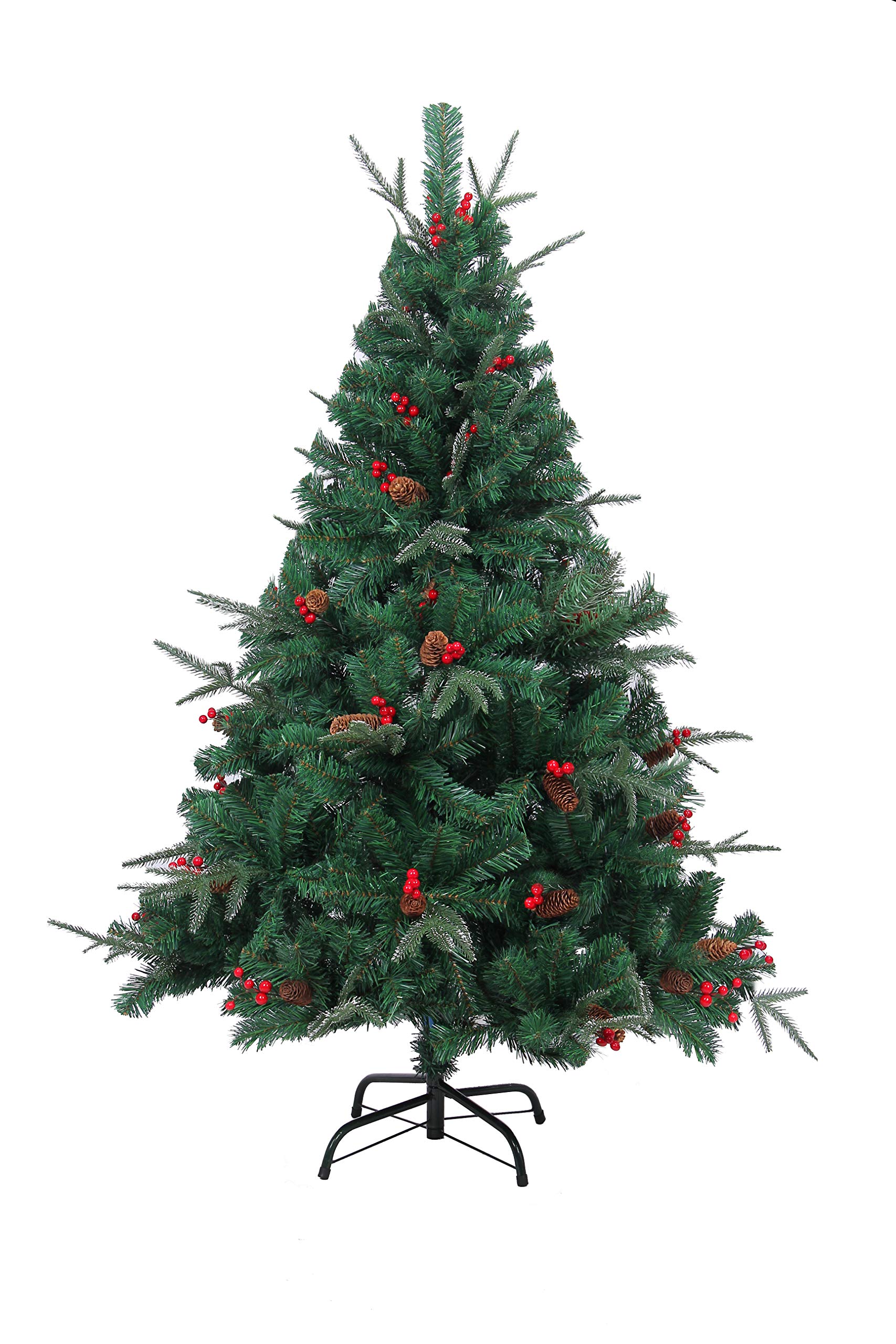 Gifts 4 All Occasions Limited SHATCHI-721 7ft Artificial Christmas Tree Naturally Decorated with Pine Cones and Barries with Frozen Tips - Image 3