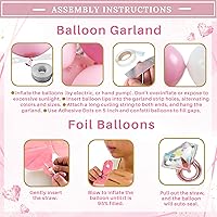 Vista 7 de 188 piezas de decoraciones rosas para despedida de soltera - Incluye arco de globos y cajas con letras de la A a la Z y más - Decoraciones