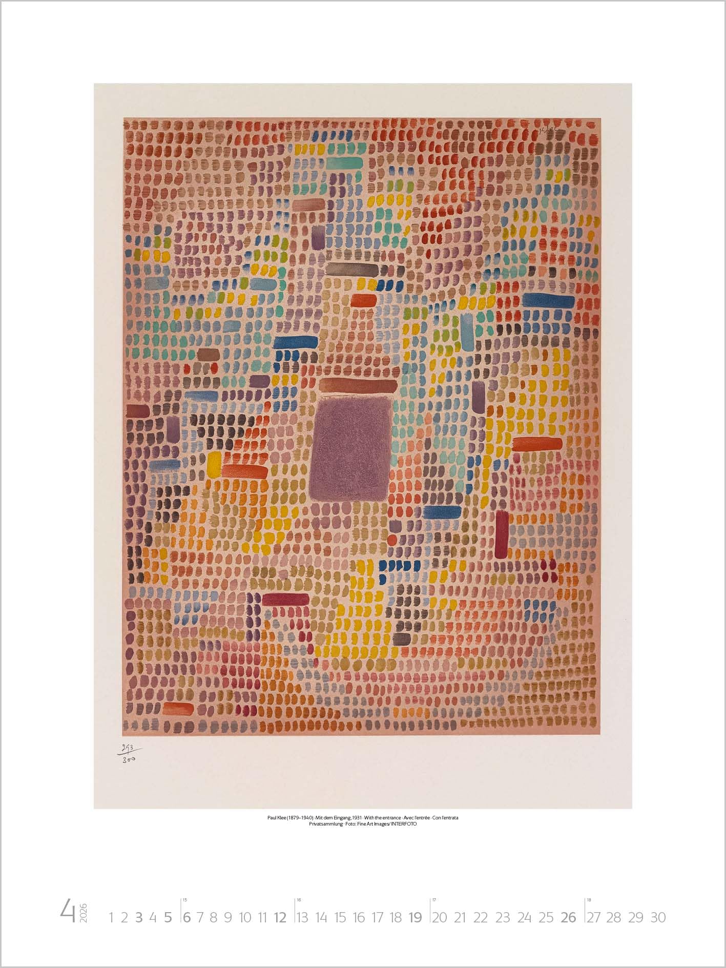 Bauhaus 2026: Großer Kunstkalender. Hochwertiger Wandkalender mit Meisterwerken des Bauhaus Stils. Kunst Gallery Format: 48 x 64 cm.