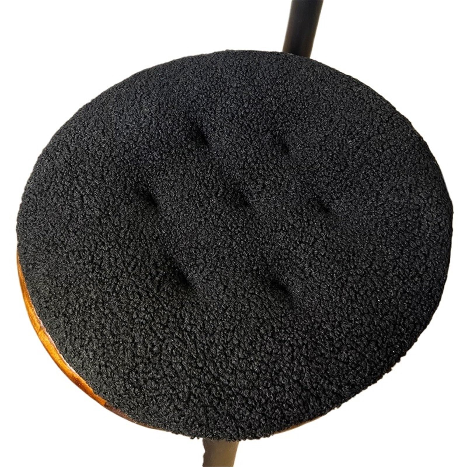 Fin Mal au Dos : Coussin de Siège de Salle à Manger Épais Rond Noir 40x40