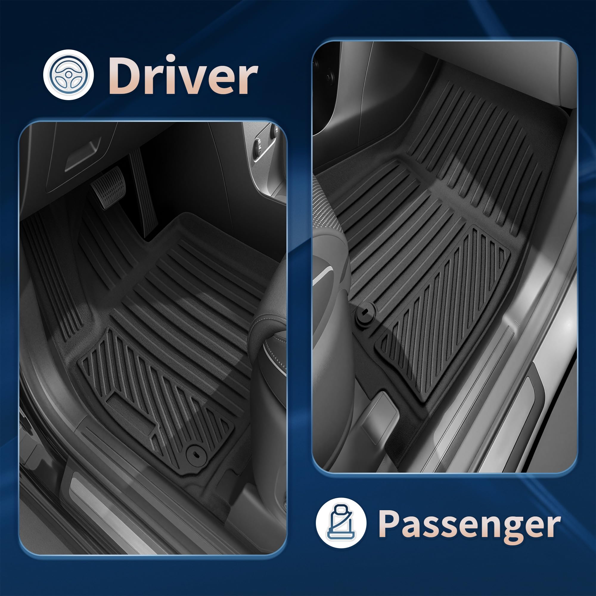 2026 Palisade Floor Mats Only Fuel 7-Seat All Weather TPE Cargo Mat with Backrest Mat for Hyundai Palisade — view 2