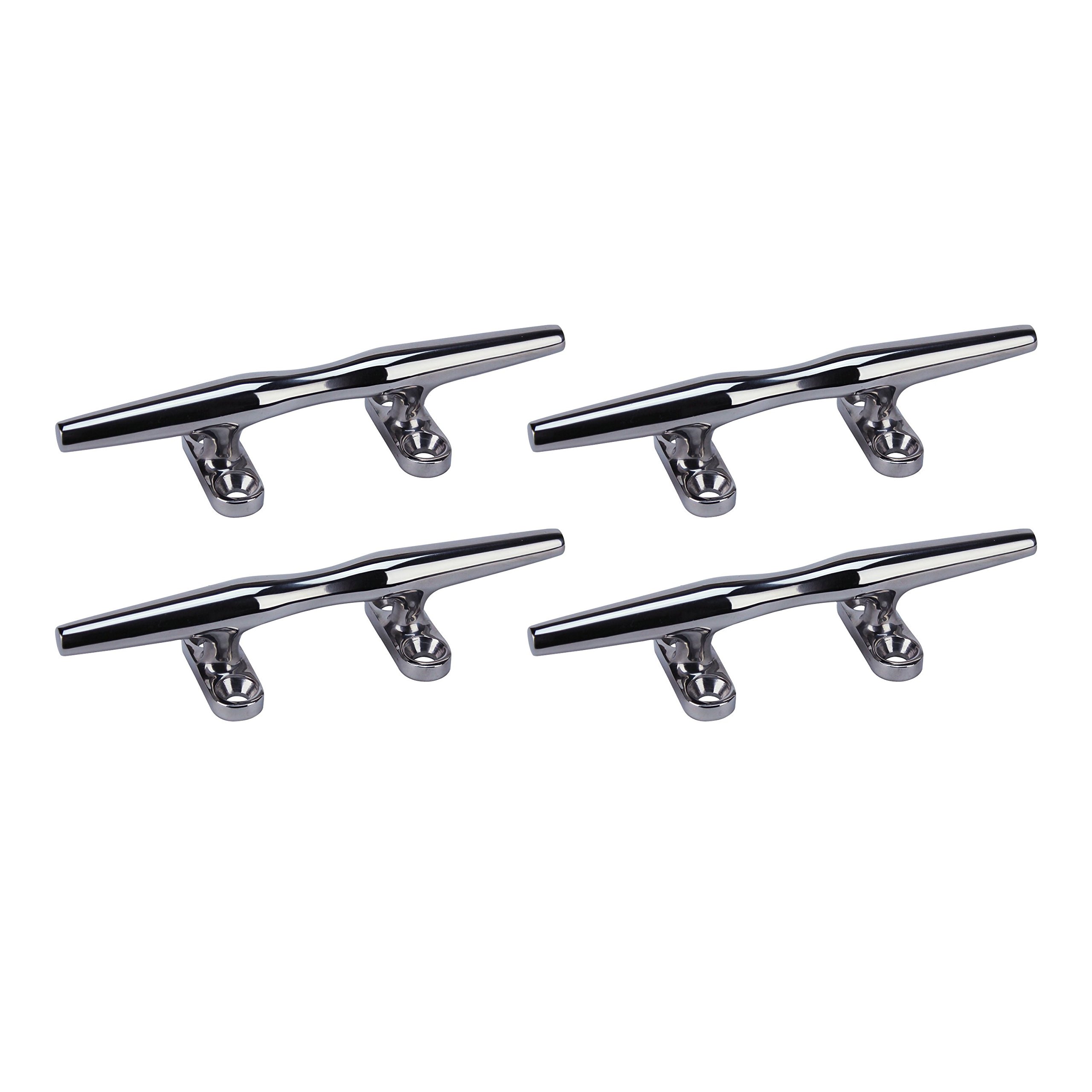 Extreme Max3006.6765.4 Stainless Steel Open-Base Herreshoff Cleat - 6", Value 4-Pack