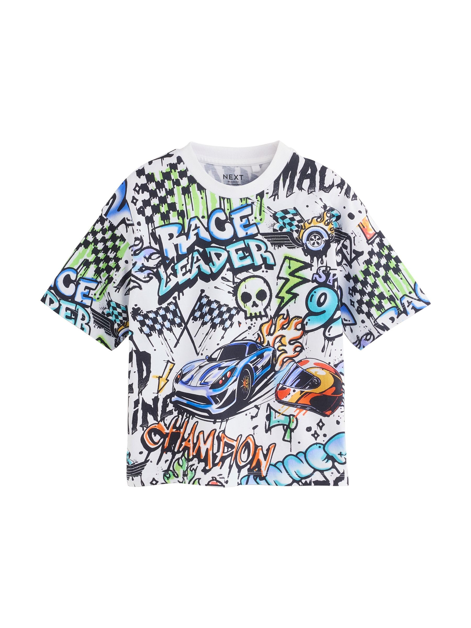 NEXT Niños Pack de 3 Camisetas de Manga Corta de Corte Holgado con Estampado gráfico