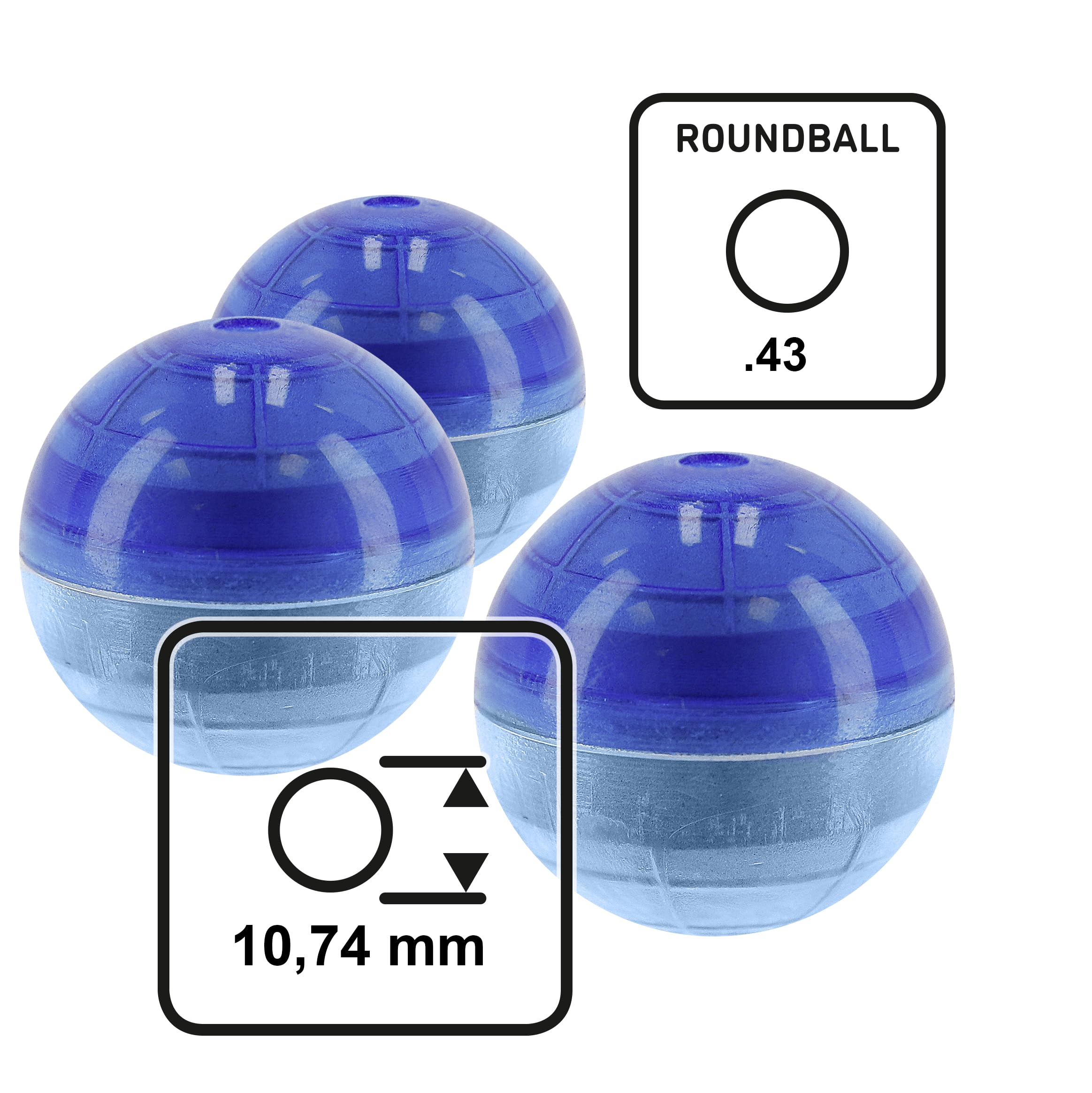 IDP T4E CBK CB 43 - Palline di gesso blu Cal.43, 500 pezzi