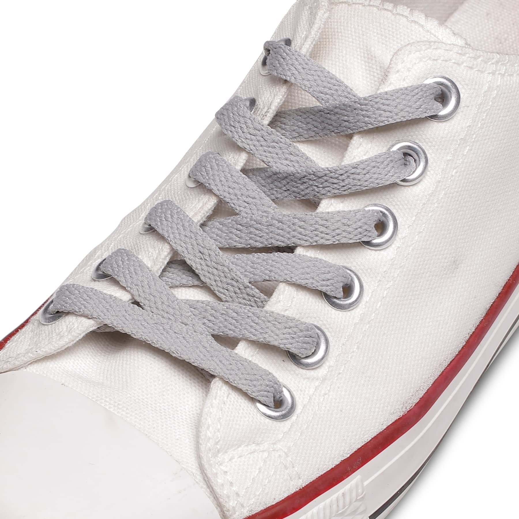 CCSOFTIME Flat Shoe Laces for Trainers Converse Air Force 1,Replacement Sneaker Laces for Sport Shoes,Casual Shoe,Durable Shoelaces for Kids Adult Men and Women,Multi Color and Length — view 2