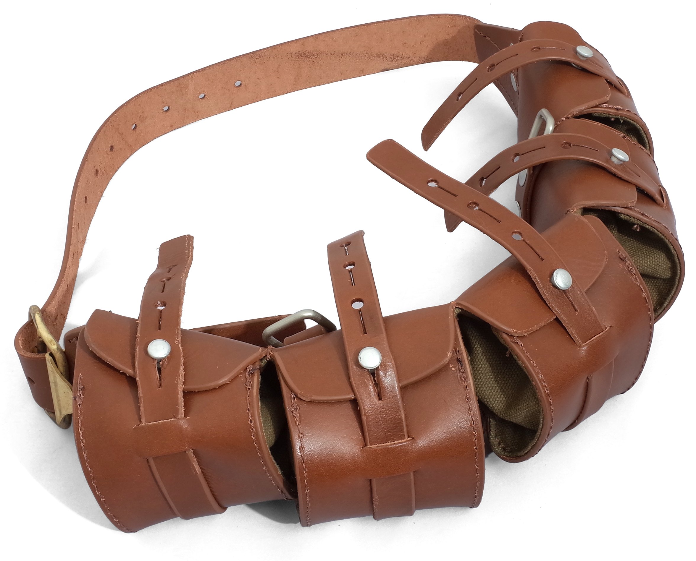 Amazon | YMCLKYオリジナル スウェーデン軍タイプ レザーバンダリア  