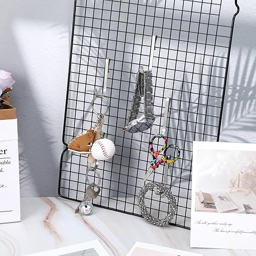 Miniatura 4 de 80 ganchos en J para estantes de alambre de acero inoxidable con clip en estante de alambre de metal, gancho de rejilla para fregadero para exhibir