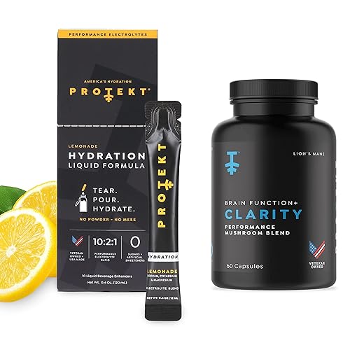 PROTEKT Electrolyte Packets for Recovery & Hydration, Lemonade, 10 Pack