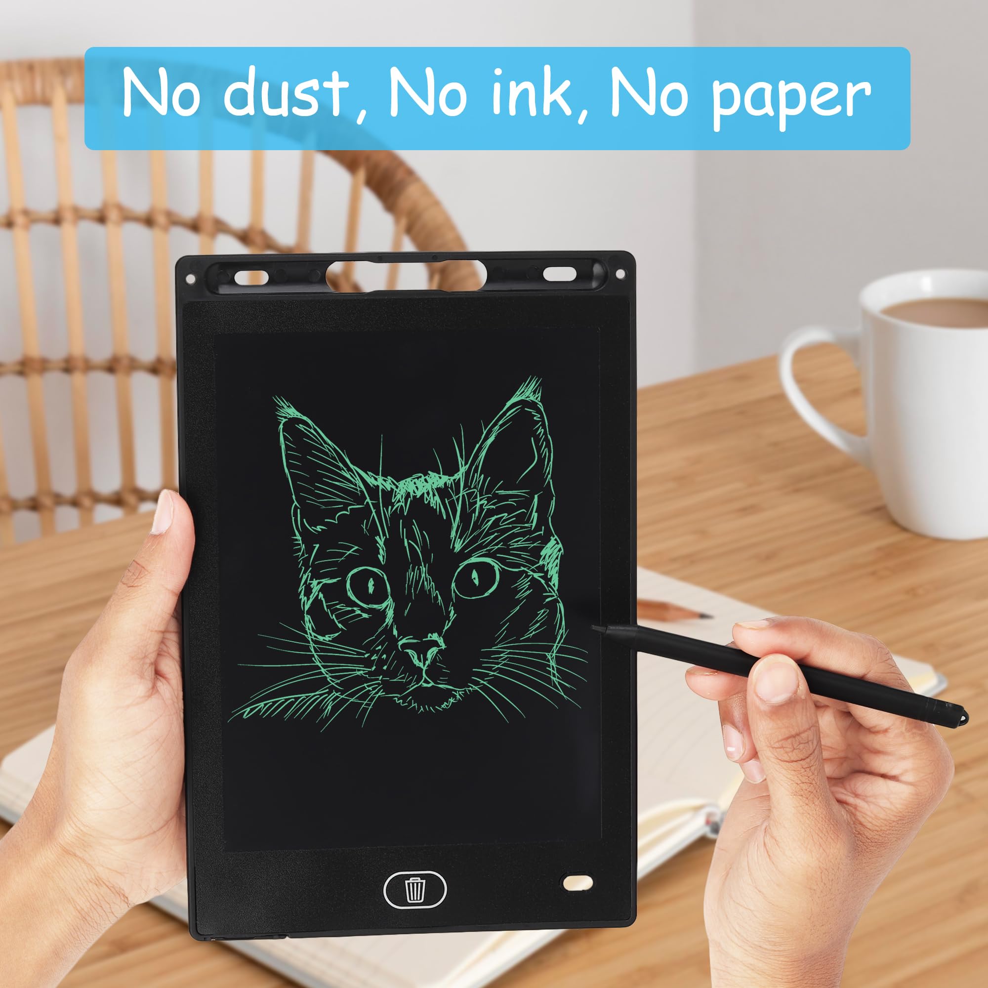 Yajnas Ruffpad - Blocco da scrittura LCD con penna, per disegno digitale riscrivibile, per giocare e scrivere a mano, tablet per bambini e adulti, per scrittura elettronica, lavagna in ardesia, regalo