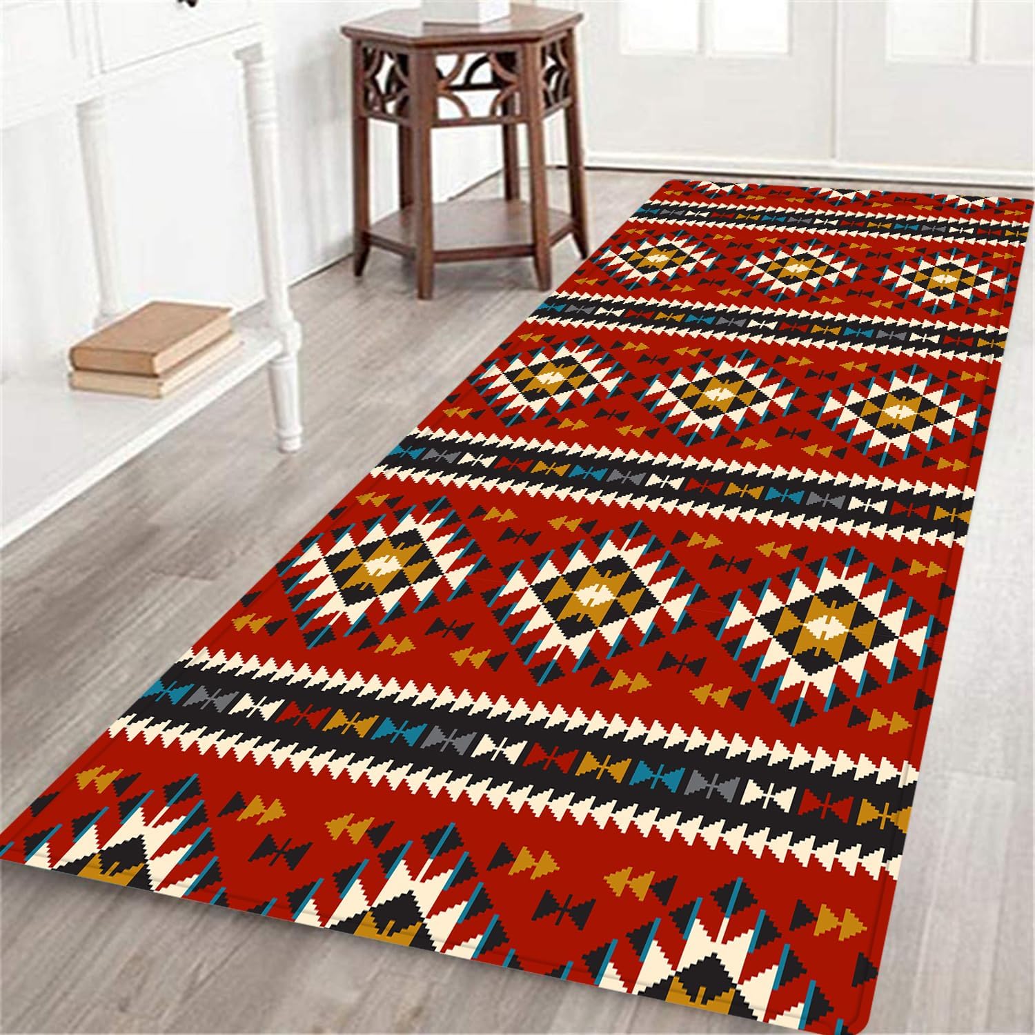 Rustic Southwestern Long Runner Rug for Hallway,South West