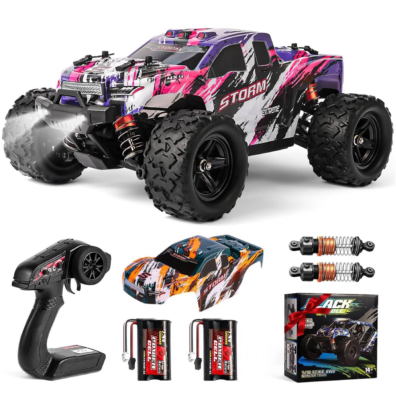 1 18 Scale RC Cars for Adults 40KM H Fast RC Cars 2 4Ghz Remote Control Car 4X4