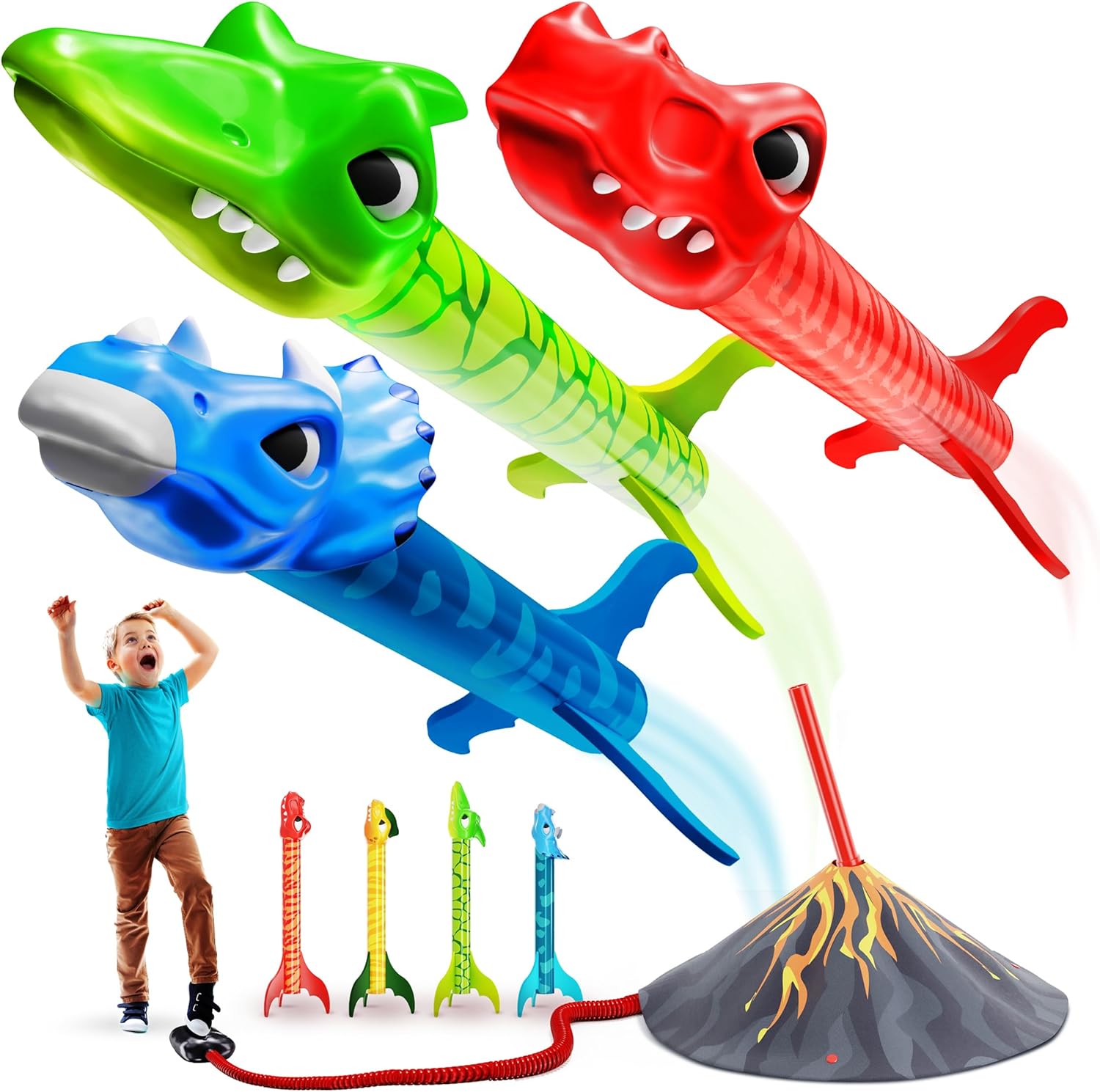 Ninja Blast Dinosaur Toy Rocket Launcher for...