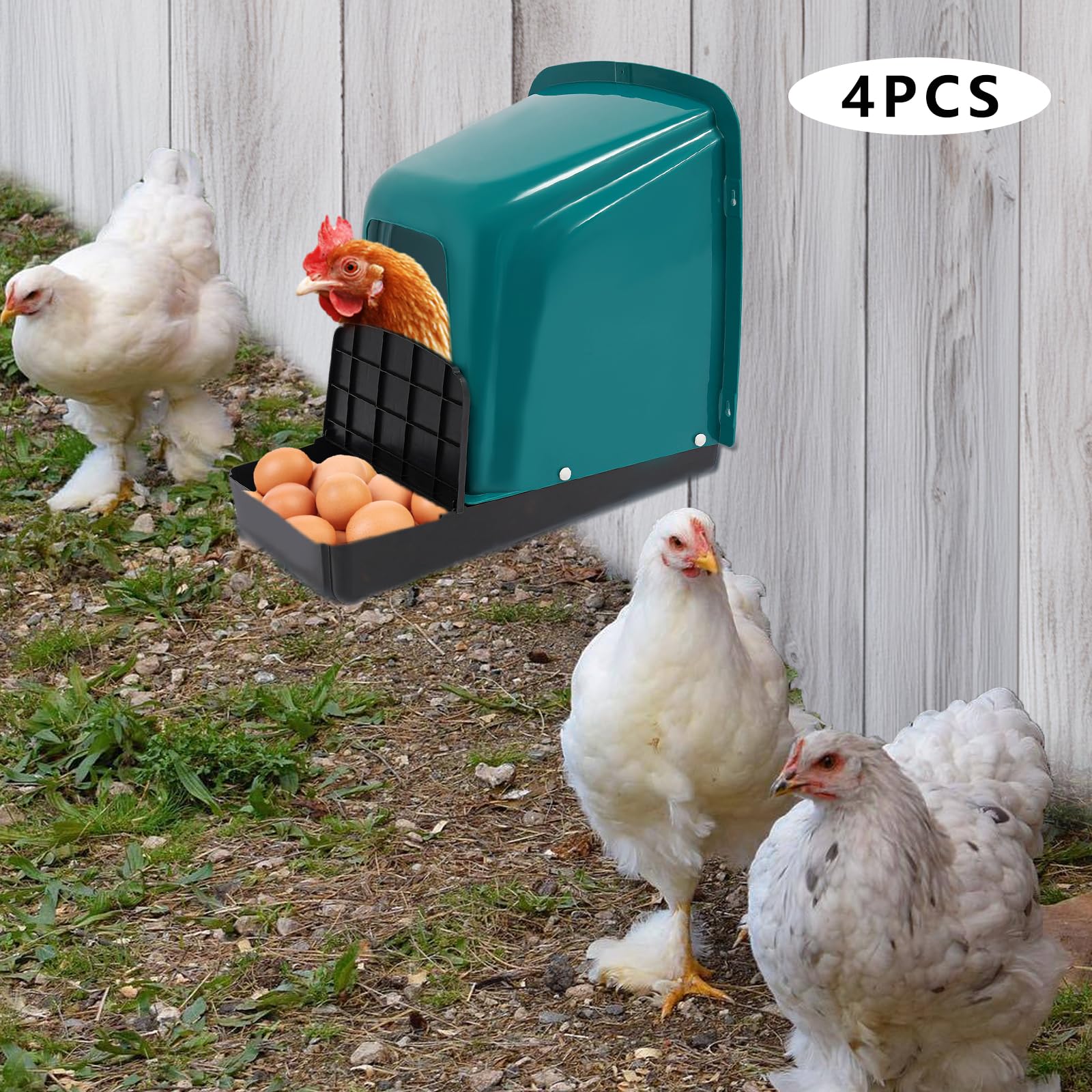Pajarera nido con cámara para pájaros al aire libre, resistente a la intemperie, para colgar, protección contra pájaros carpinteros, con 4 cajas nido para varias gallinas. Fácil montaje, adecuado para