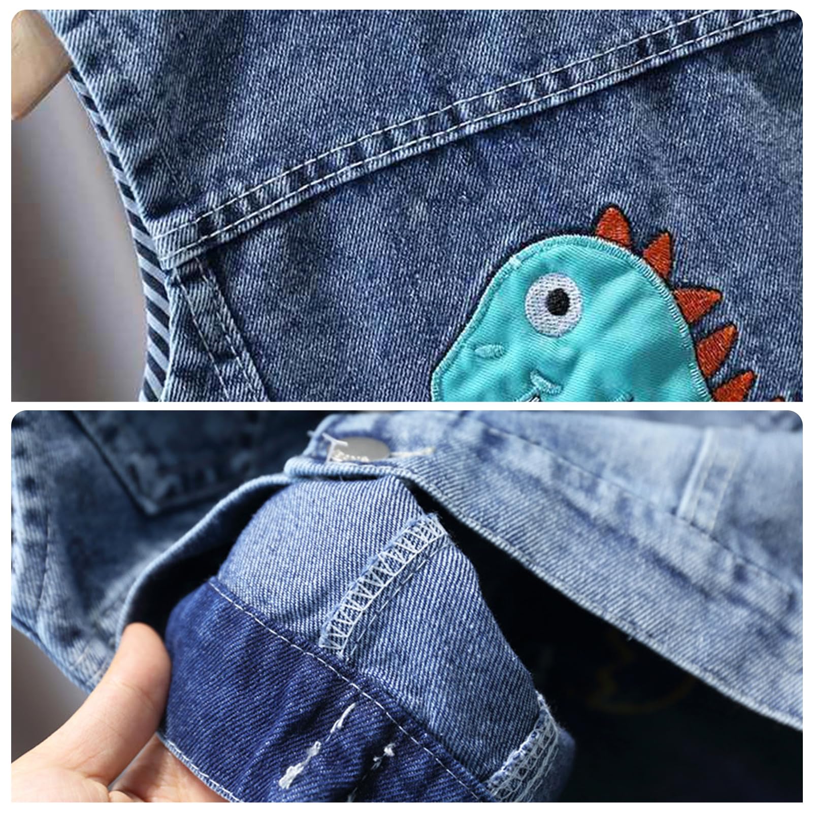 Chaleco para niños Chaleco vaquero chaleco vaquero de algodón de dibujos animados chaqueta sin mangas chaleco sin mangas para primavera y otoño