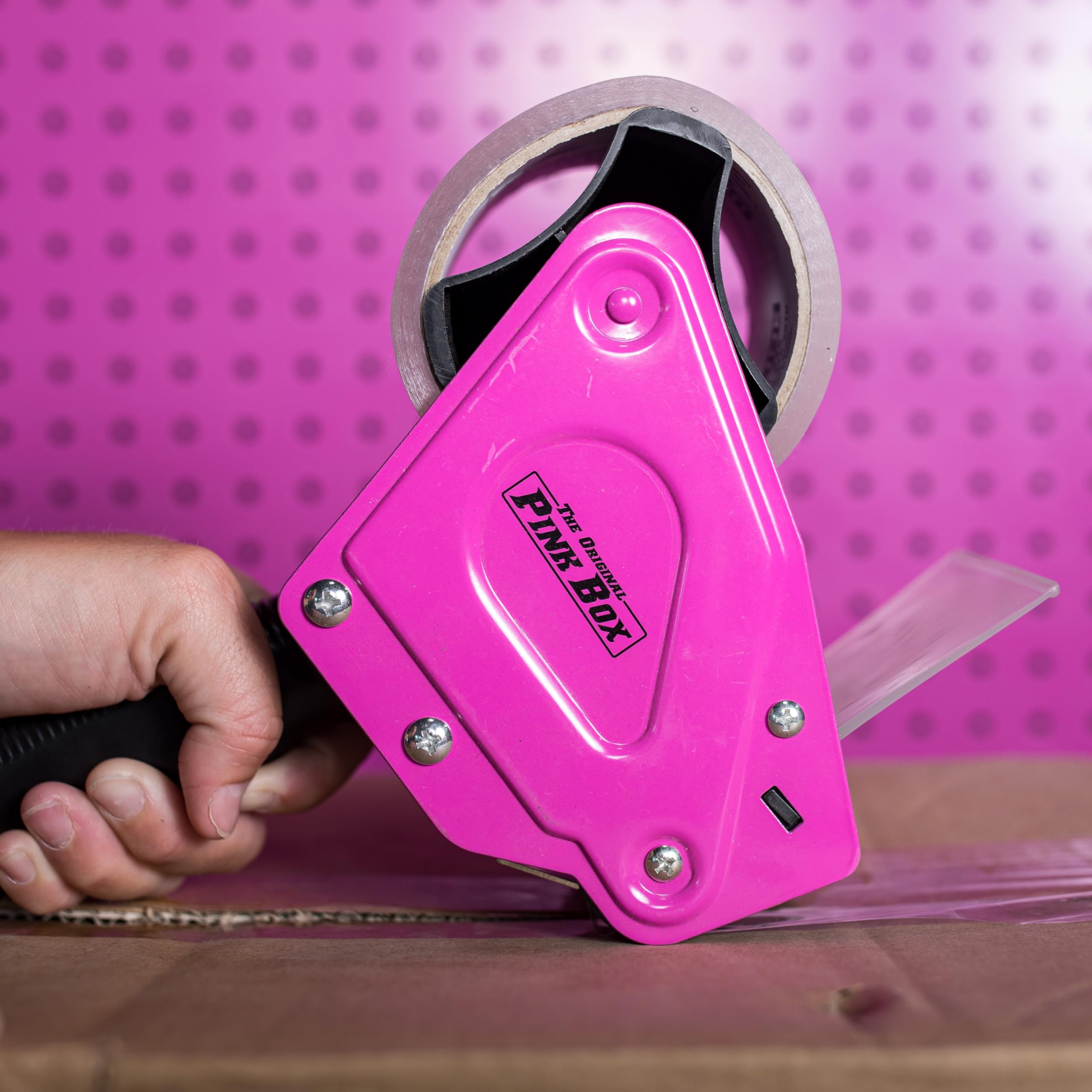 The Orignal Pink Box® Packband-Abroller für 7,6 cm breites Klebeband, Pink