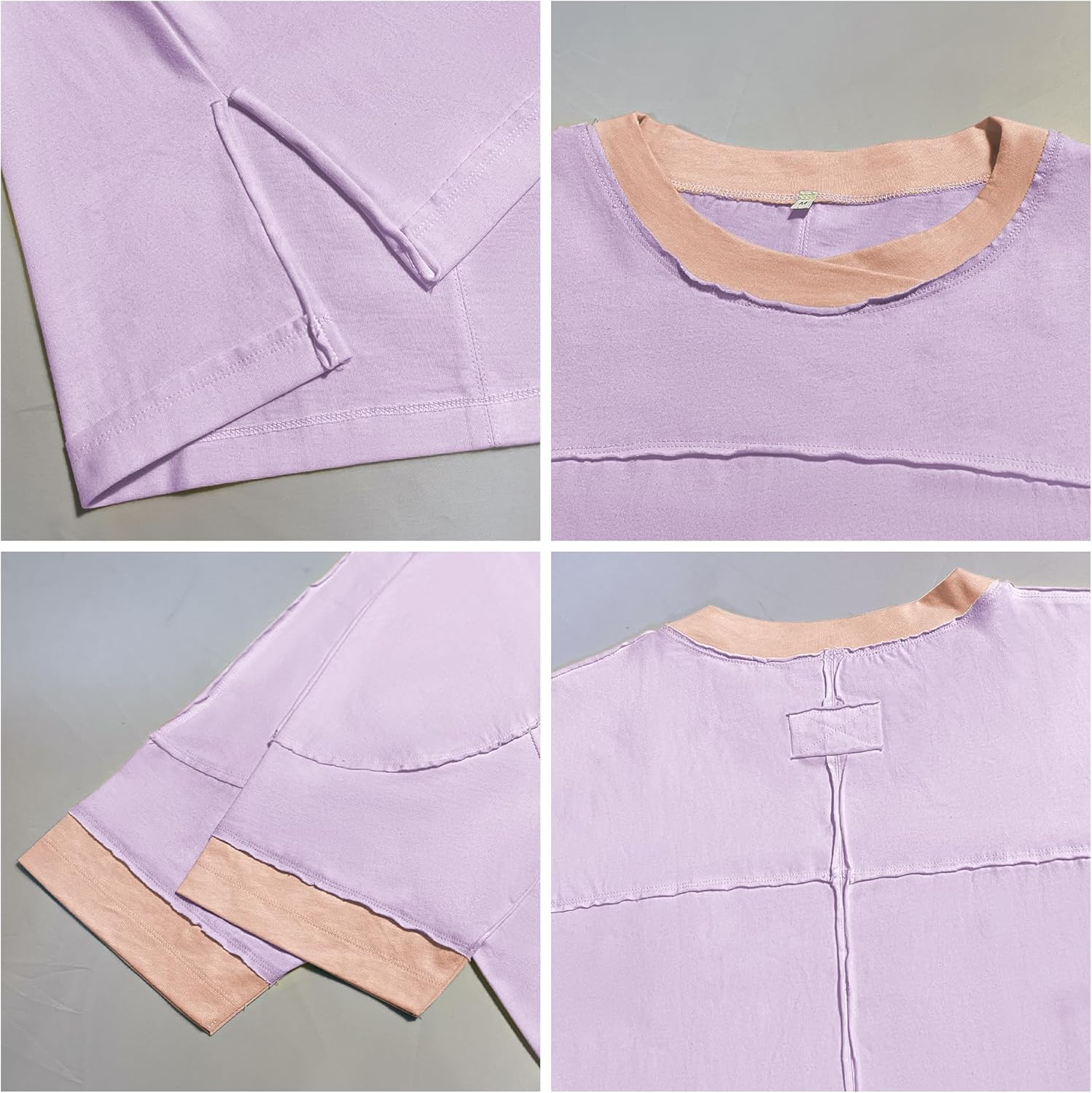 Songling Womens 3/4 Length Sleeve Casual Loose Fit Summer Tee Shirt Basics Cotton t Shirts Trendy Tops - Image 4