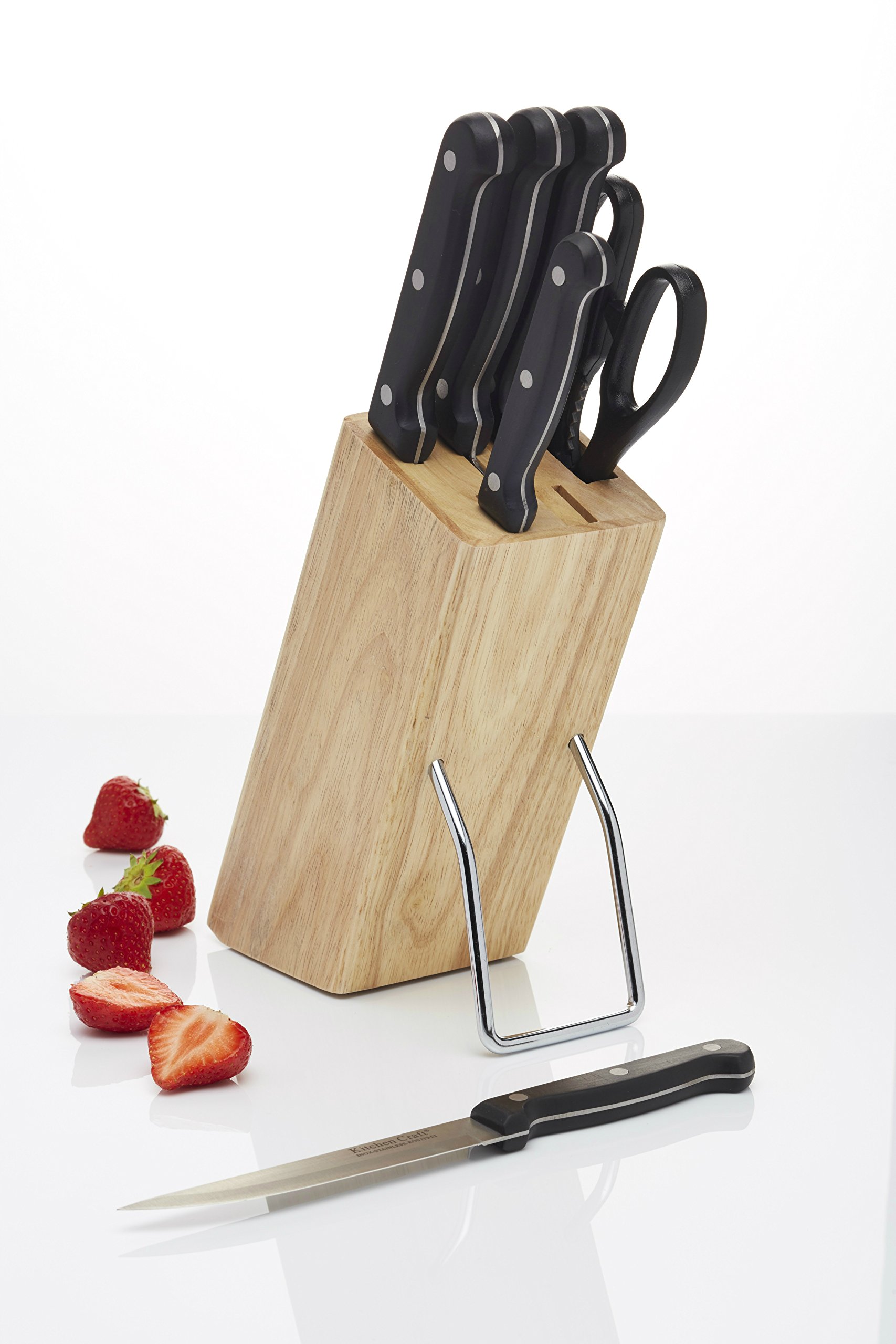 Kitchen Craft - Set de 6 Cuchillos con Soporte de Madera
