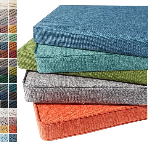 HKX Cojín grueso de banco personalizado, cojín de asiento de ventana para ventana de bahía, otomana, cojines de cocina de jardín, una amplia