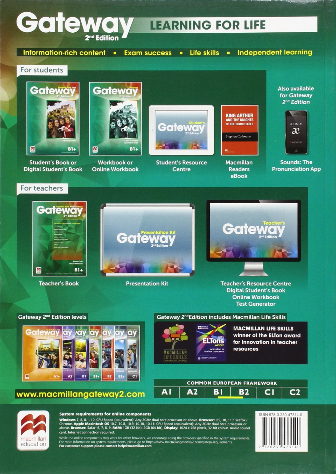 Gateway 2nd Edition B1 Students Book Pac