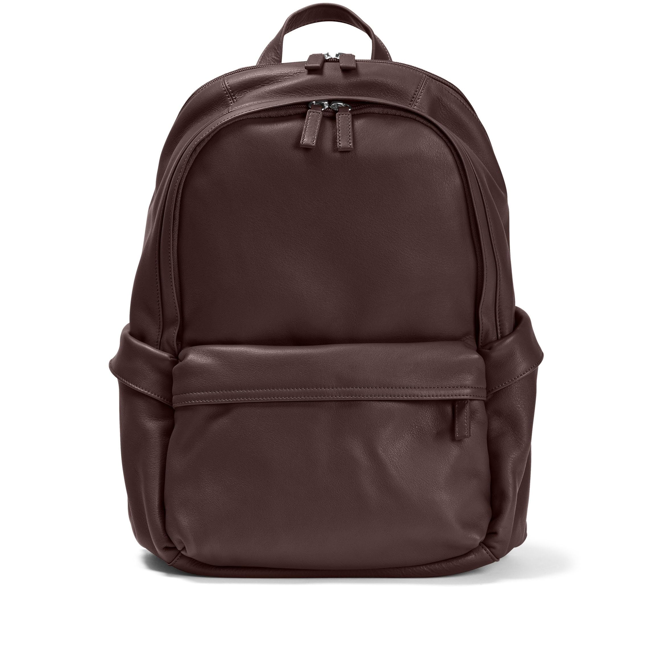 Leatherology Brown Parker Backpack Full Grain Leather Laptop Backpack with Multiple Compartments Adjustable Straps