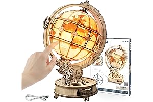ROKR 3D Wooden Puzzles for Adults: Enchanting Globe Puzzle for Home Decor and Mental Acuity