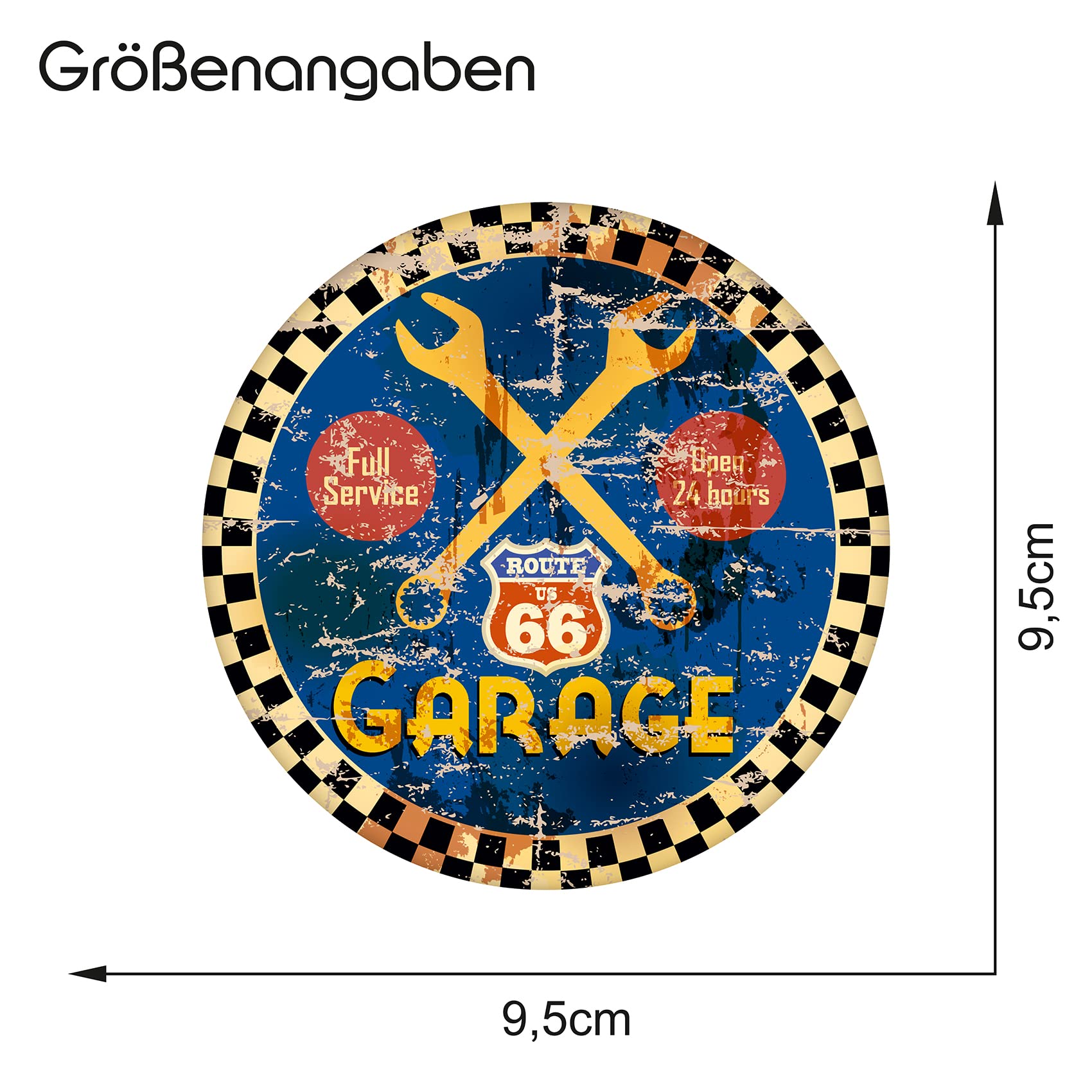 Adesivo Retrò Old School - Sticker Vintage Per Auto, Moto, Casco E Garage (#12 Made In Garage) - Foto 4