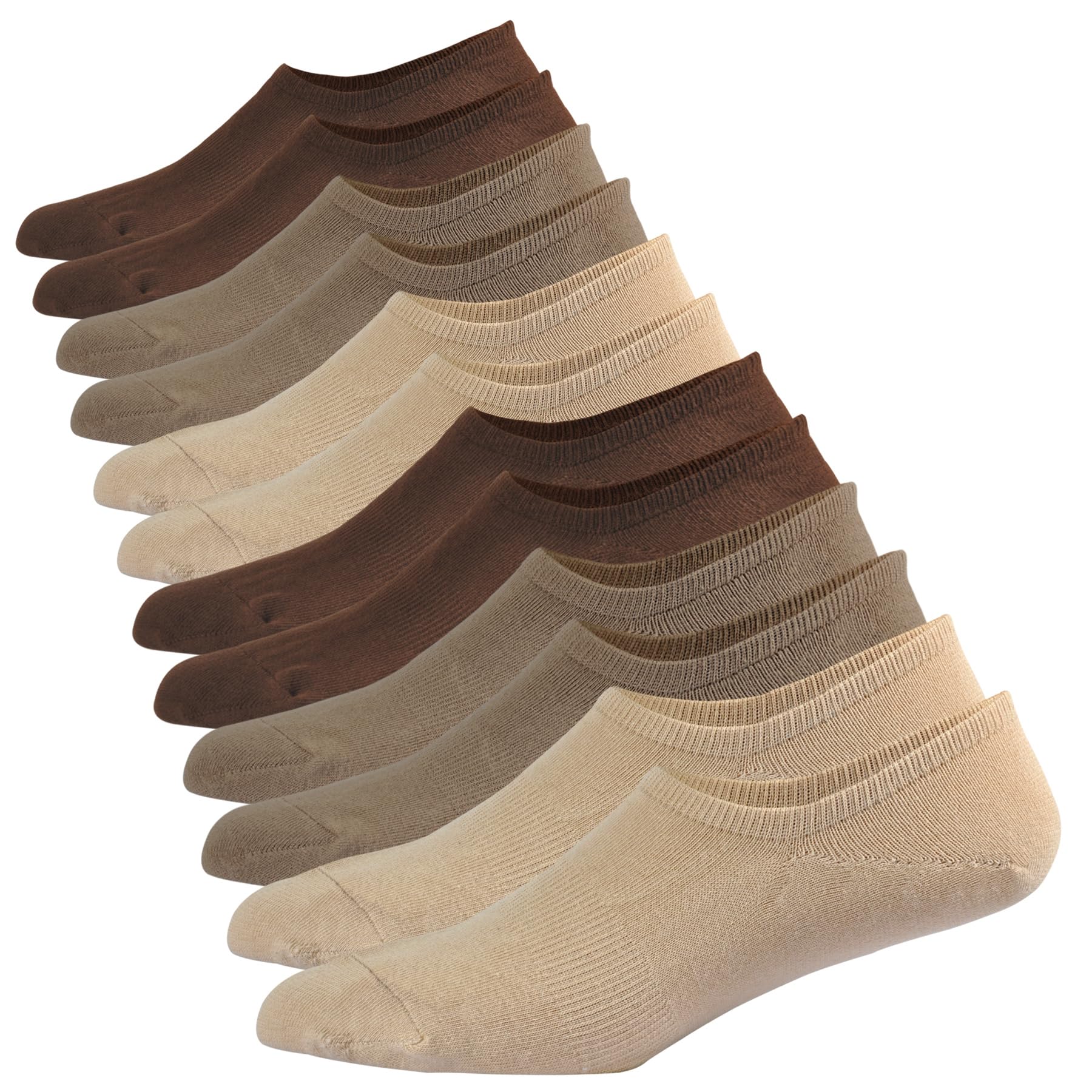 JORMATT Mens No Show Socks Cotton Low Cut Ankle Short Casual Socks Men With Non-Slip Grips, 6/8/12 Pairs