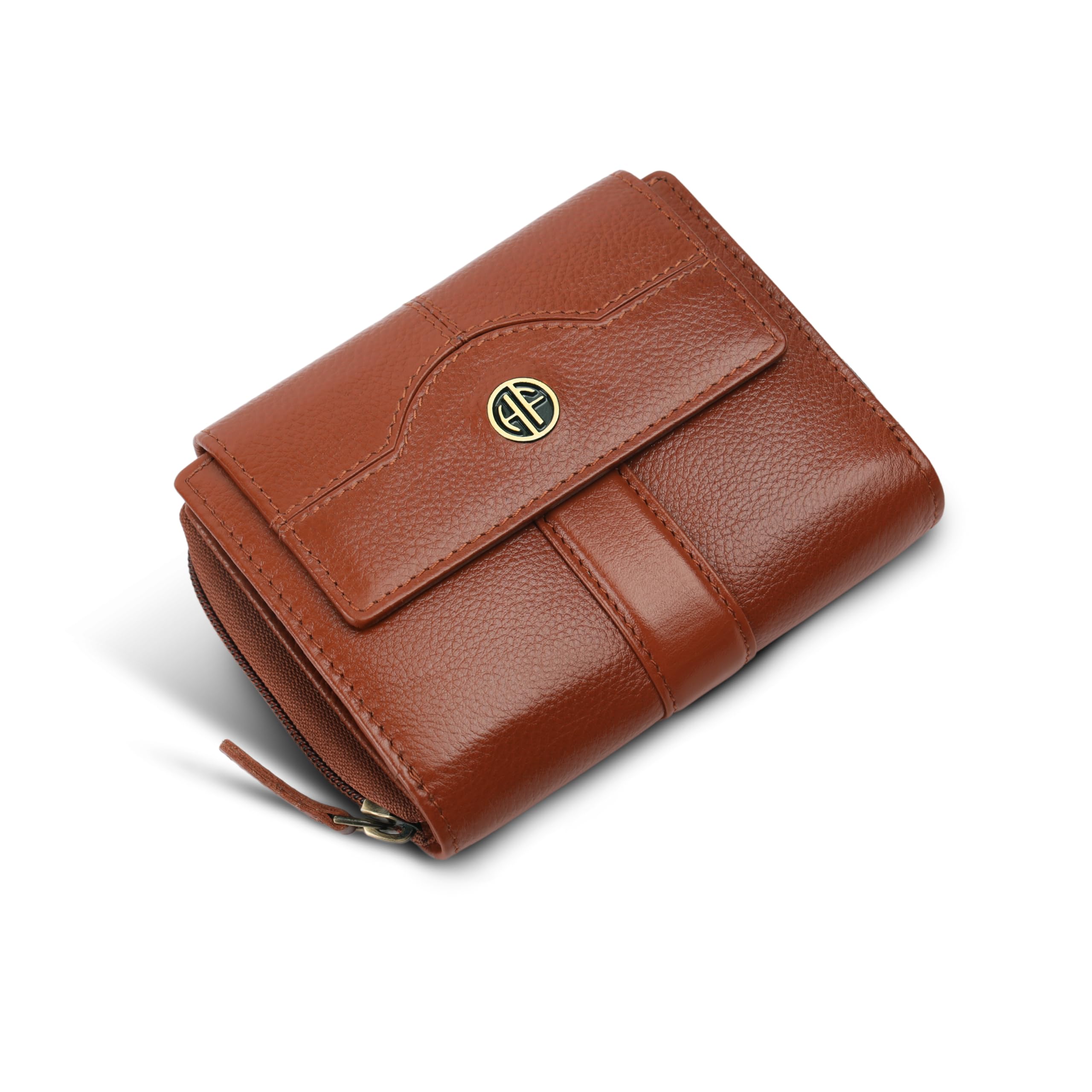 HAMMONDS FLYCATCHER Leather Ladies Wallet for Woman with 14 Card Slots - Clutch Purse for Women, Ladies Wallet for Women Stylish, Ladies Purse for Women Wallet, Gift for Womens - Tan