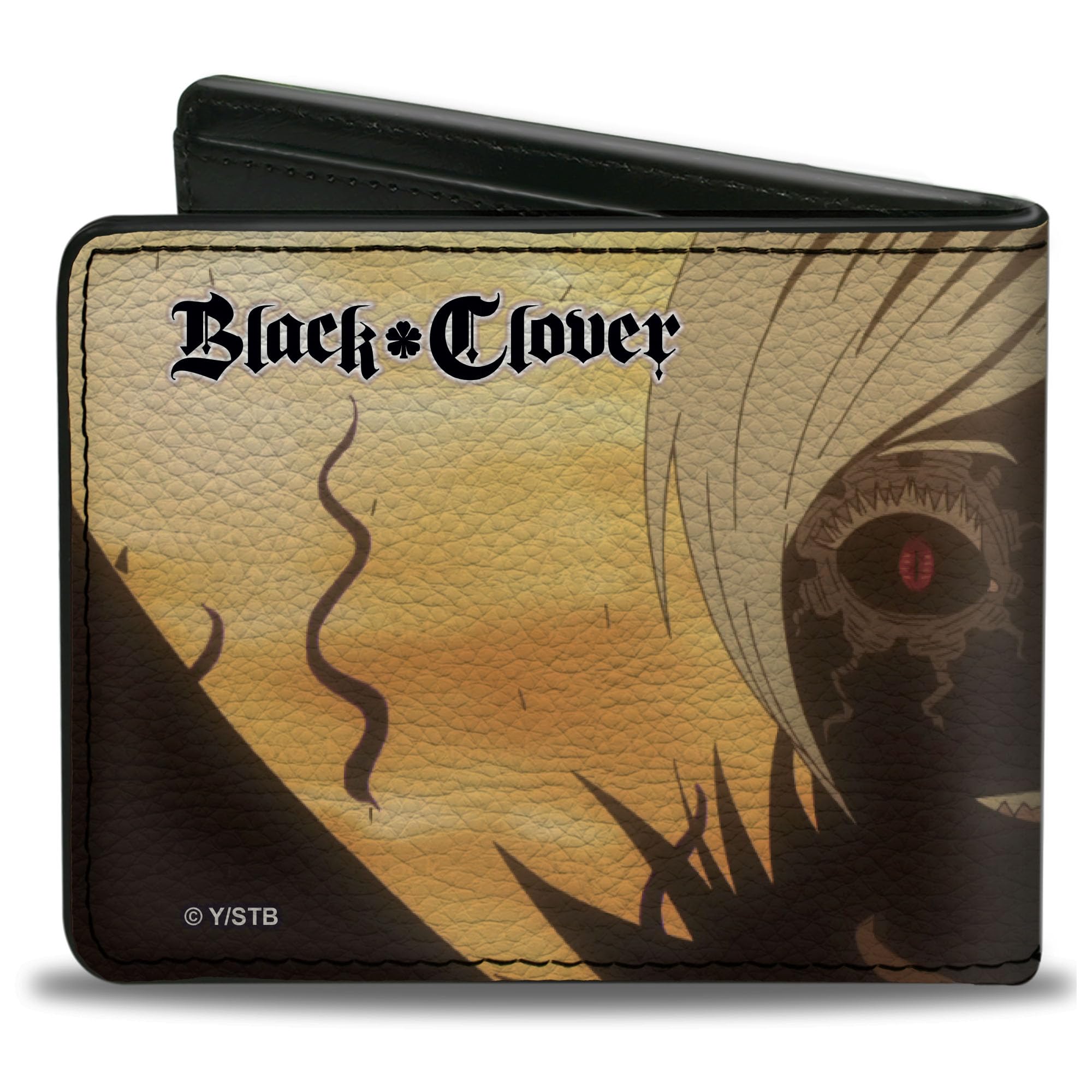 Crunchyroll Wallet, Bifold, Black Clover Vanica Megicula Devil Host Pose and Title Logo, Vegan Leather