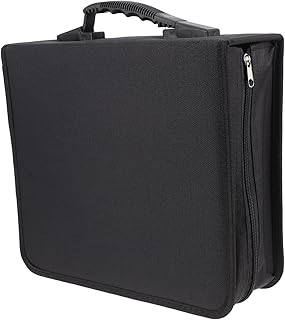 CRAFTHROU 400 CD Titular Estojo Organizador De Bolsa Pano Oxford Suporte De CD Preto Suporte De Dvd Estojo De Transporte CD Porta Portátil Organizador De CD Dvd Vcd Carteira Bolsa De