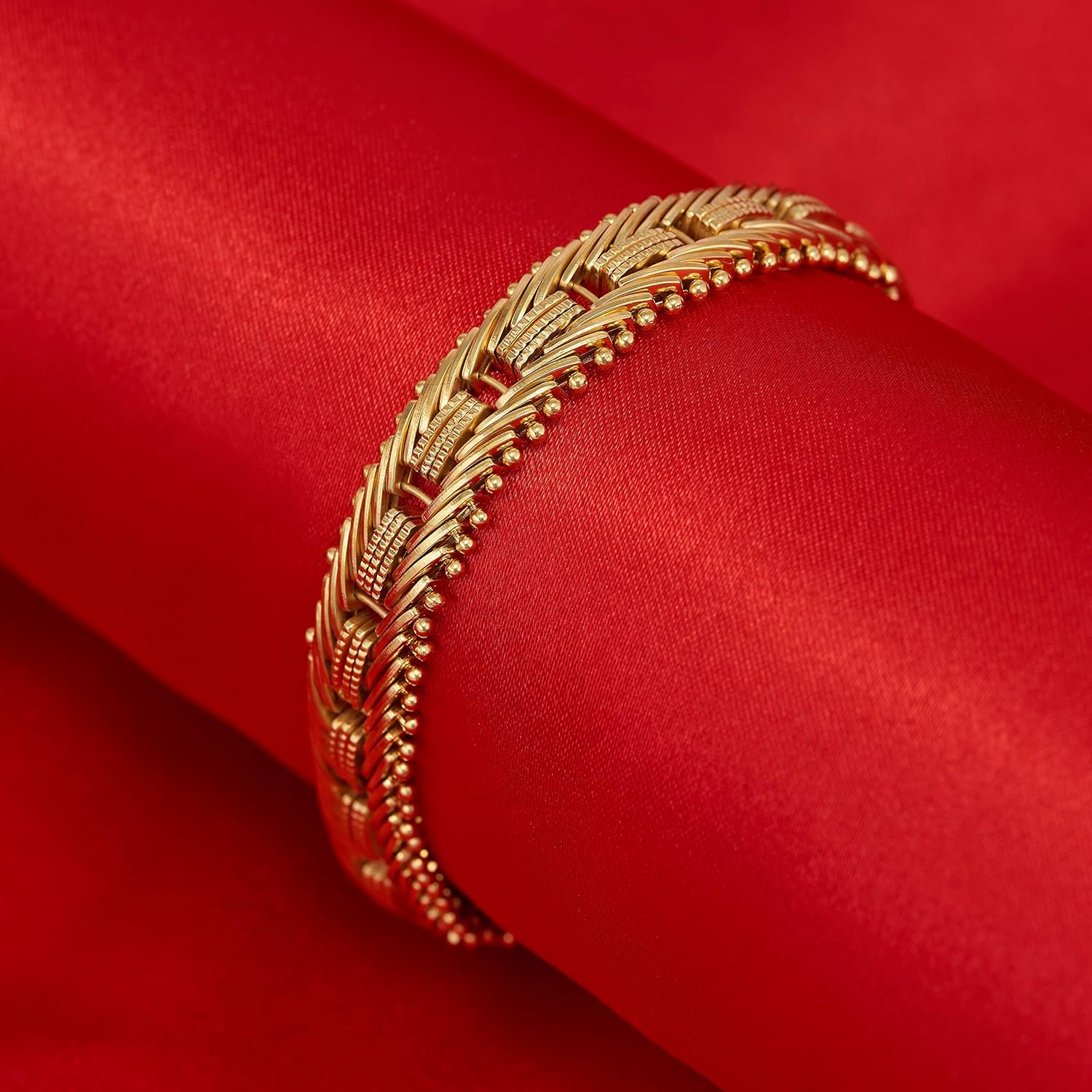 LIFETIME JEWELRY 9.5mm Designer Mesh Ladies Bracelet 24k Gold Plated for Women