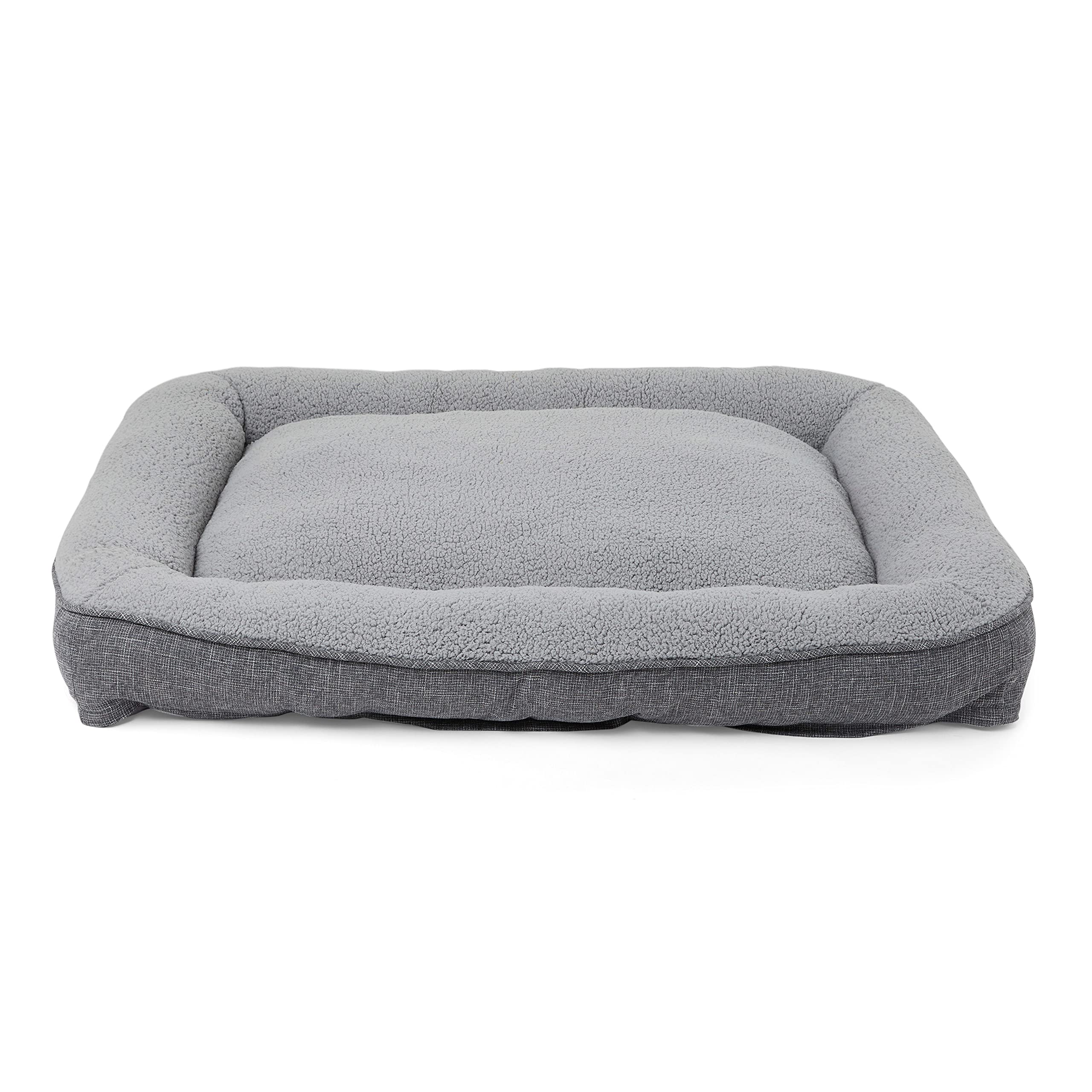 EveryYay Snooze Fest Grey Rectangle Lounger Dog Bed 48" L X 36" W