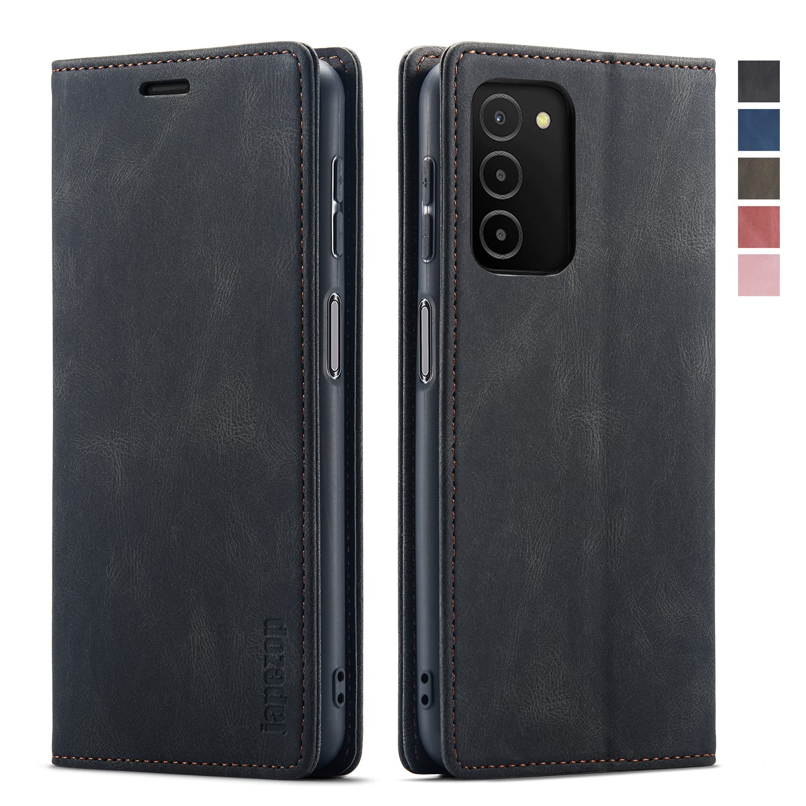 Samsung Galaxy A03S Case,Samsung Galaxy A03S Case Wallet with [RFID Blocking] Card Holder Kickstand Magnetic,Leather Flip Wallet Case for Samsung Galaxy A03S 6.5 inch(Black)