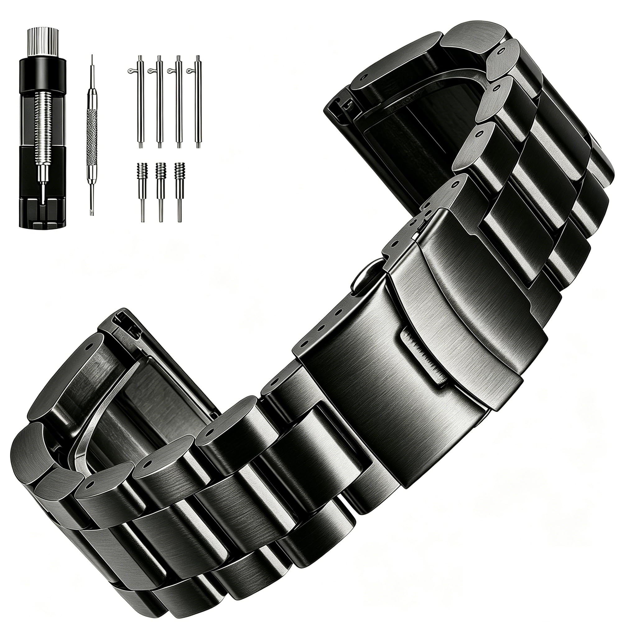 Bracelet de montre en acier inoxydable brossé avec insert Juntan - 7