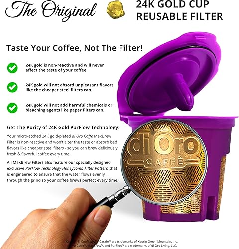 Miniatura 3 de MaxBrew 24 K Gold K-CUP filtro reutilizable para Keurig 2,01,0 K-CUP