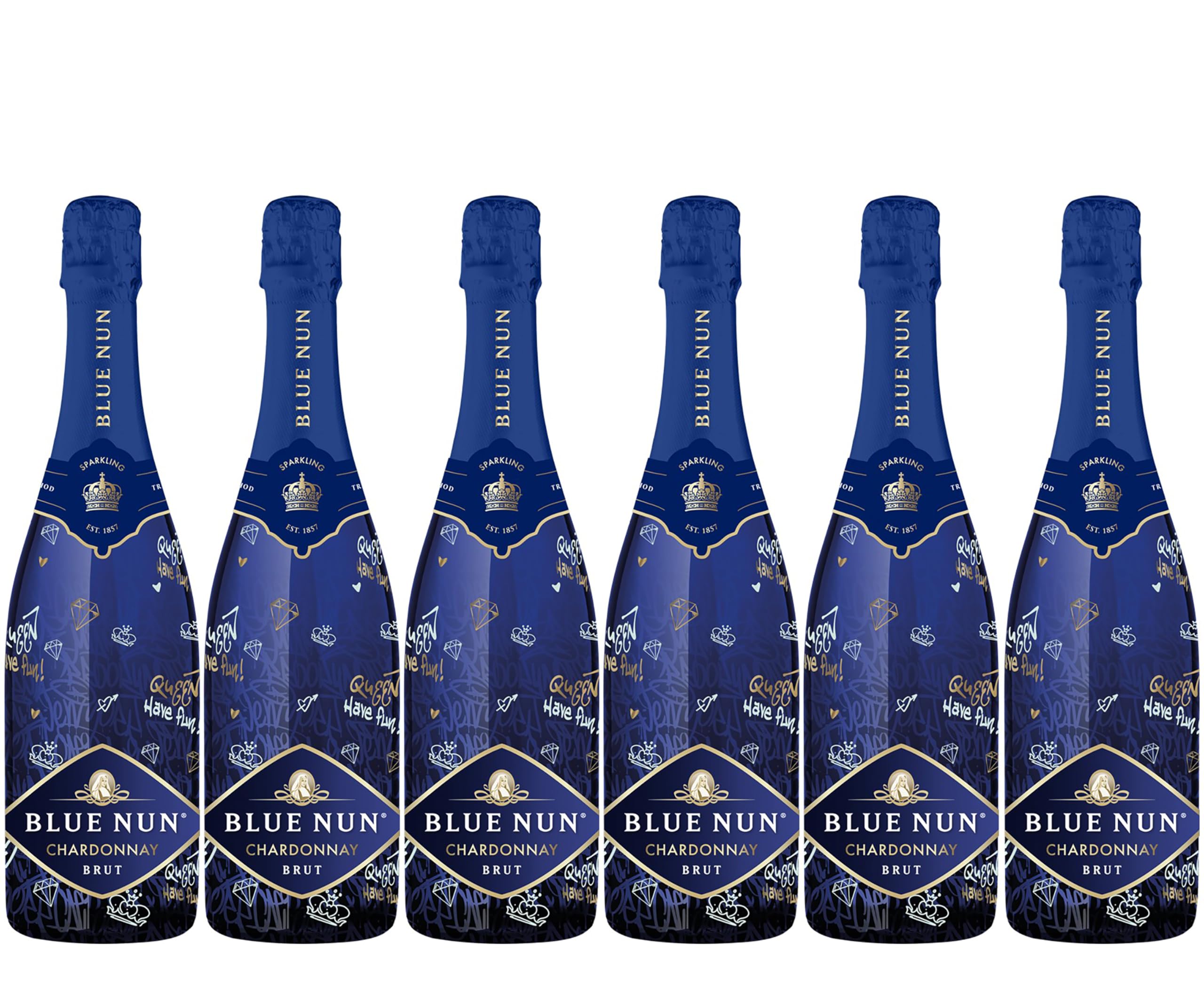 Blue Nun - Vin effervescent Chardonnay, Brut, Méthode Traditionnelle (6 x 0.75 L)