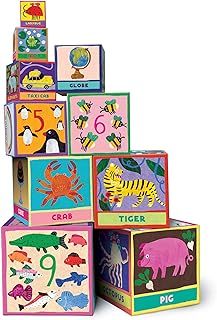 eeBoo First Words Tot Tower Stacking Blocks