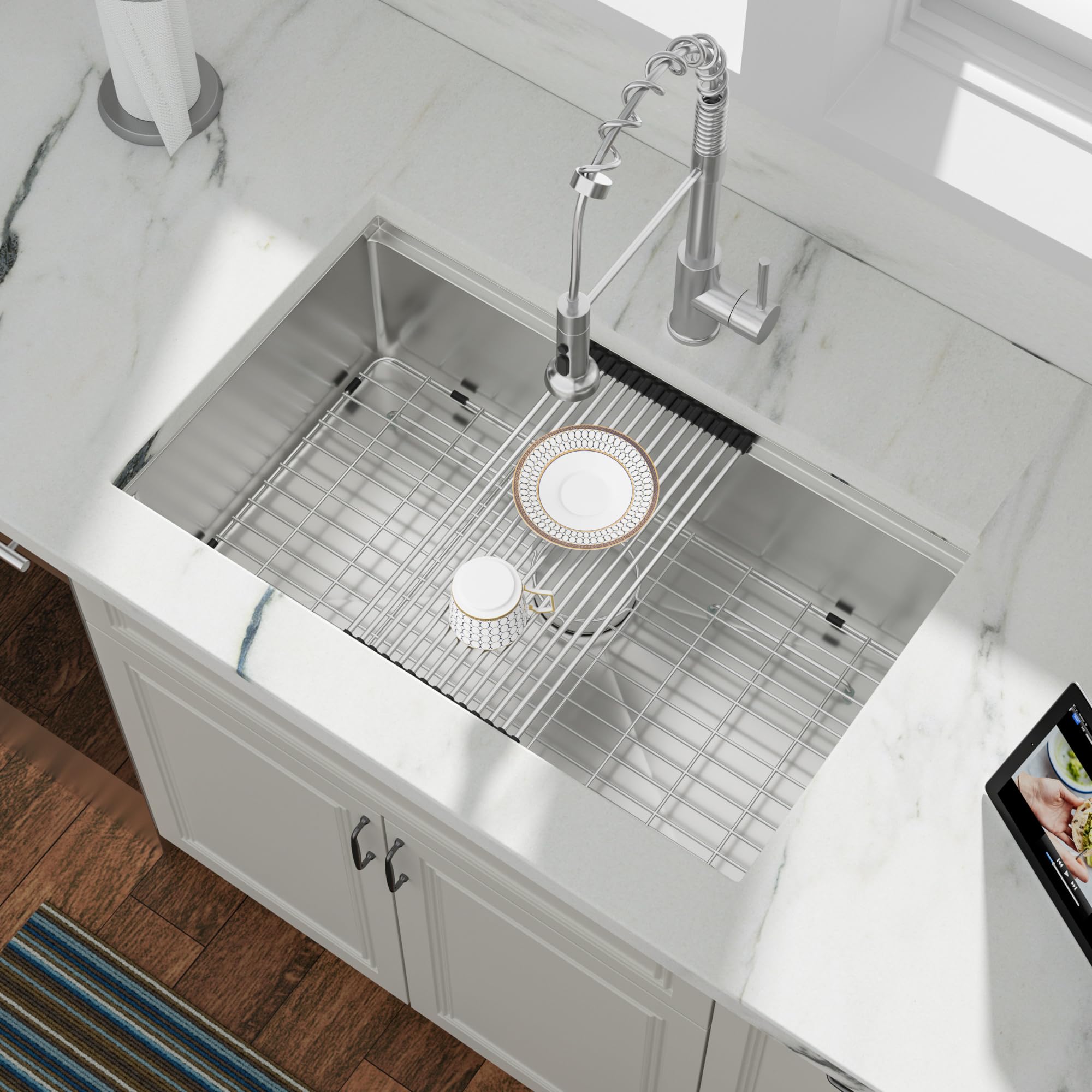 36 Undermount Kitchen Sink - Sarlai 36x19 Inch Kitchen Sink Workstation Single Bowl 16 Gauge Stainless Steel Under Counter Kitchen Sink Basin with Accessories