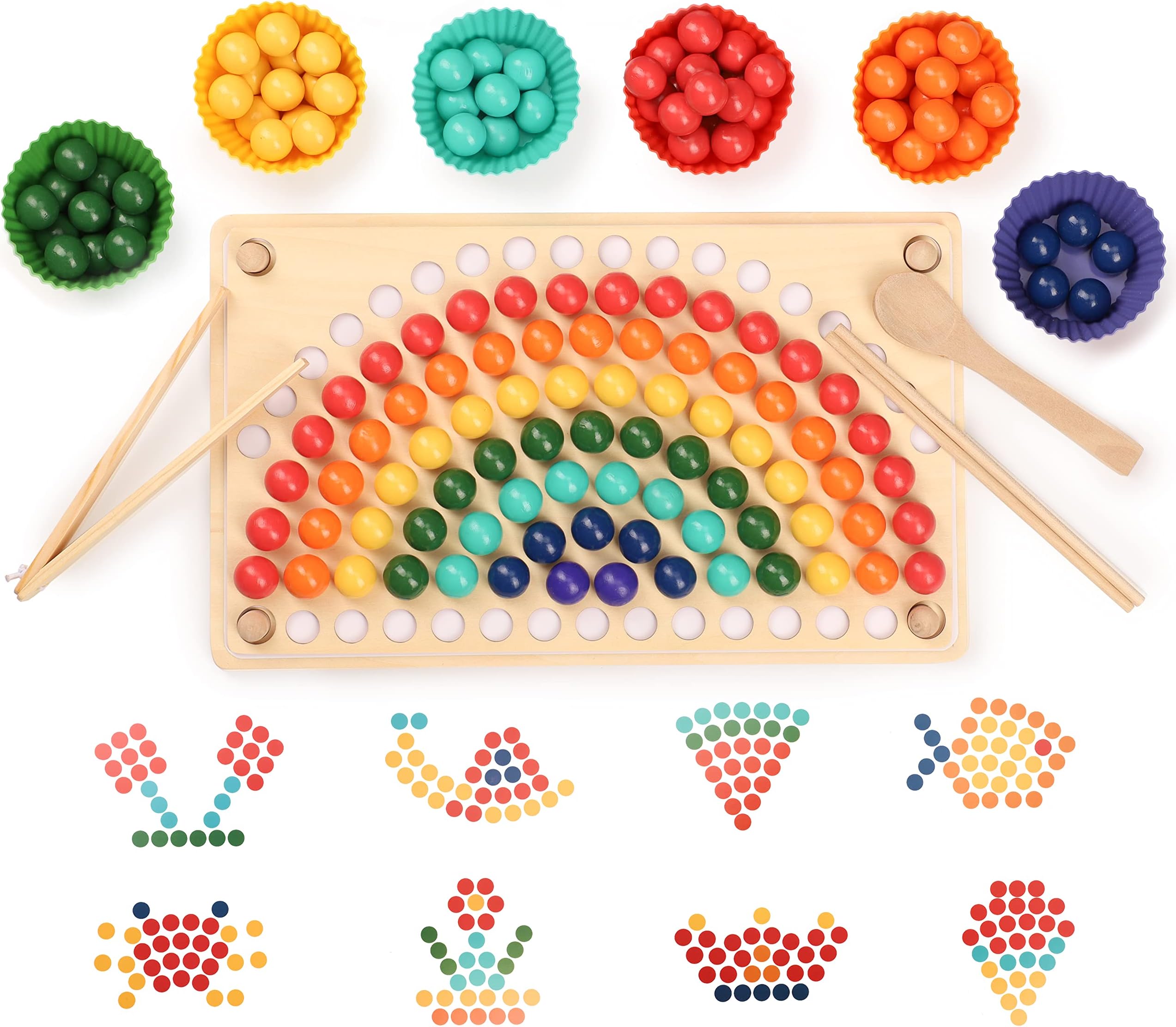 montessori spielzeug 6 jahre POFET Montessori Sortieren Kleinkinder Kindererziehung 1 Sortierbox, 8