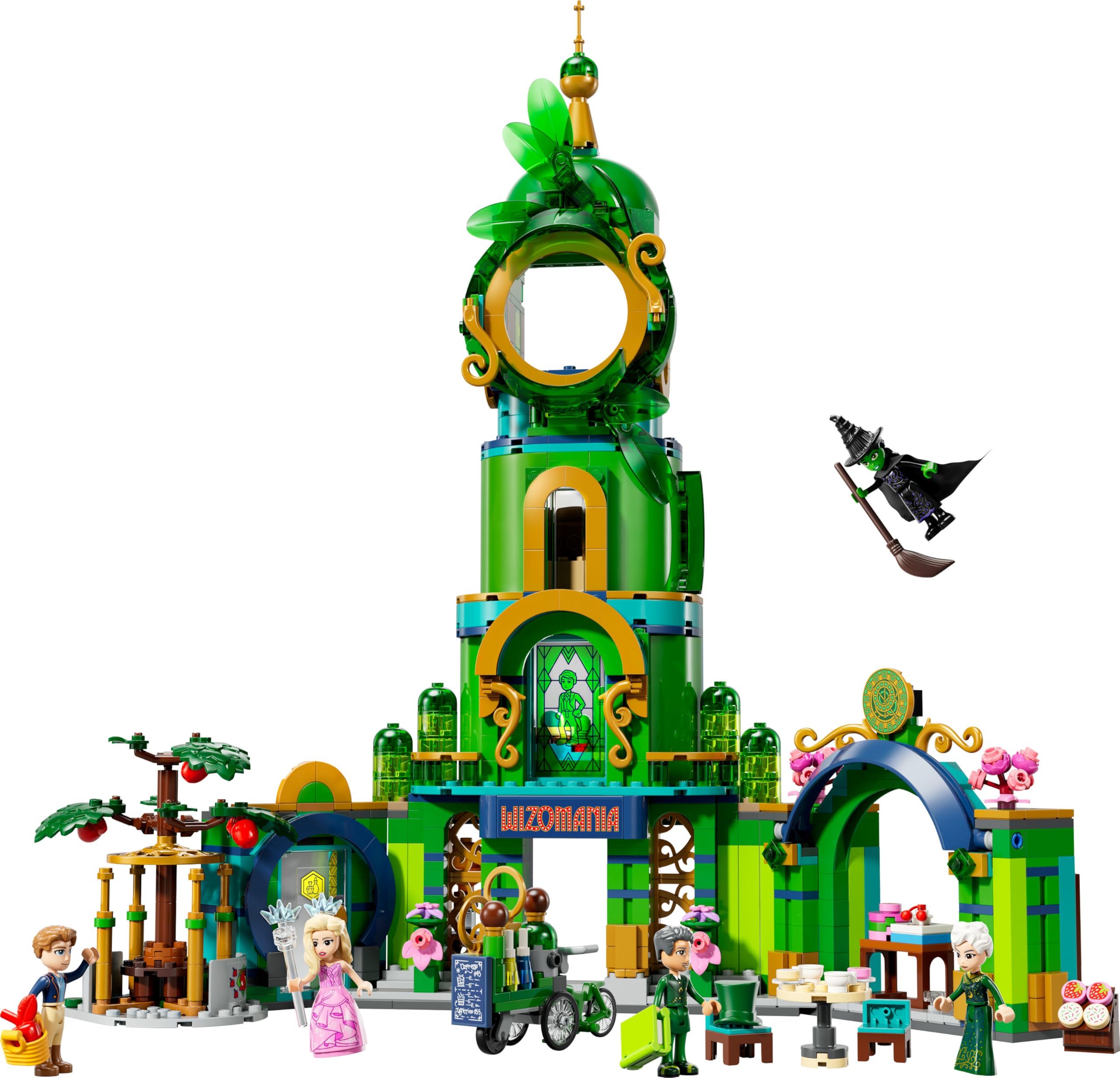 LEGO Wicked Bienvenidos a Emerald City, Ciudad de Juguete de Colección con Torre, Mini Muñecas de Glinda y Elphaba, Regalo para Niñas, Niños y Fans de la Película Musical de 9 Años o Más 75684