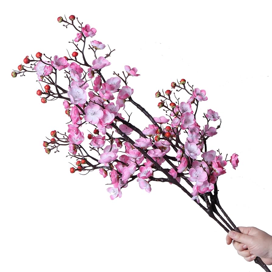 梅花37 Amazon.com: cn-Knight 3pcs Artificial Cherry Blossom