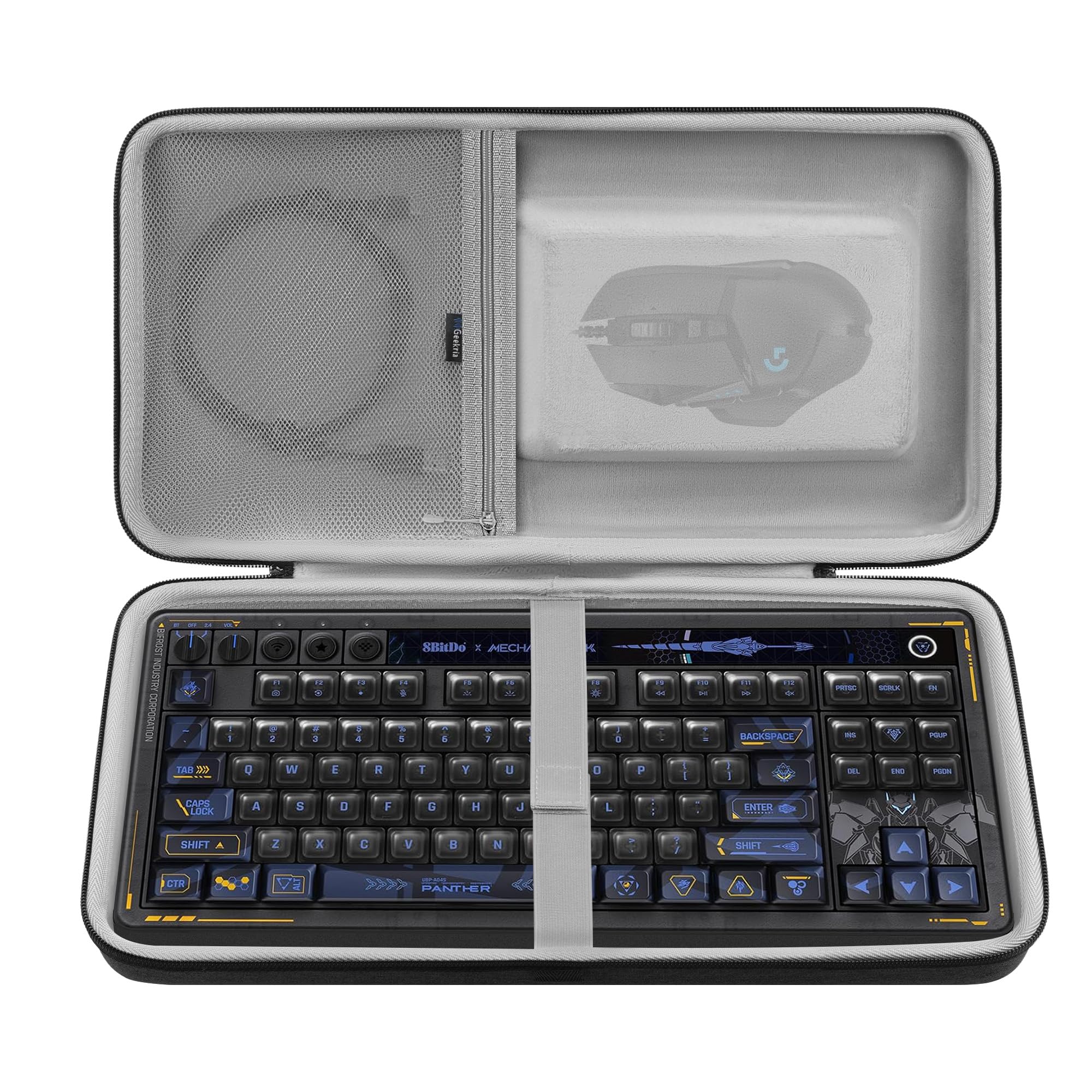 GEEKRIA TKL Keyboard Case, Hard Shell Travel Carrying Bag for 87 Key Gaming Keyboard and Mouse Combo, Compatible with Corsair K70 RGB Tenkeyless, Keychron V3 Max TKL (Dark Gray)-picture-25