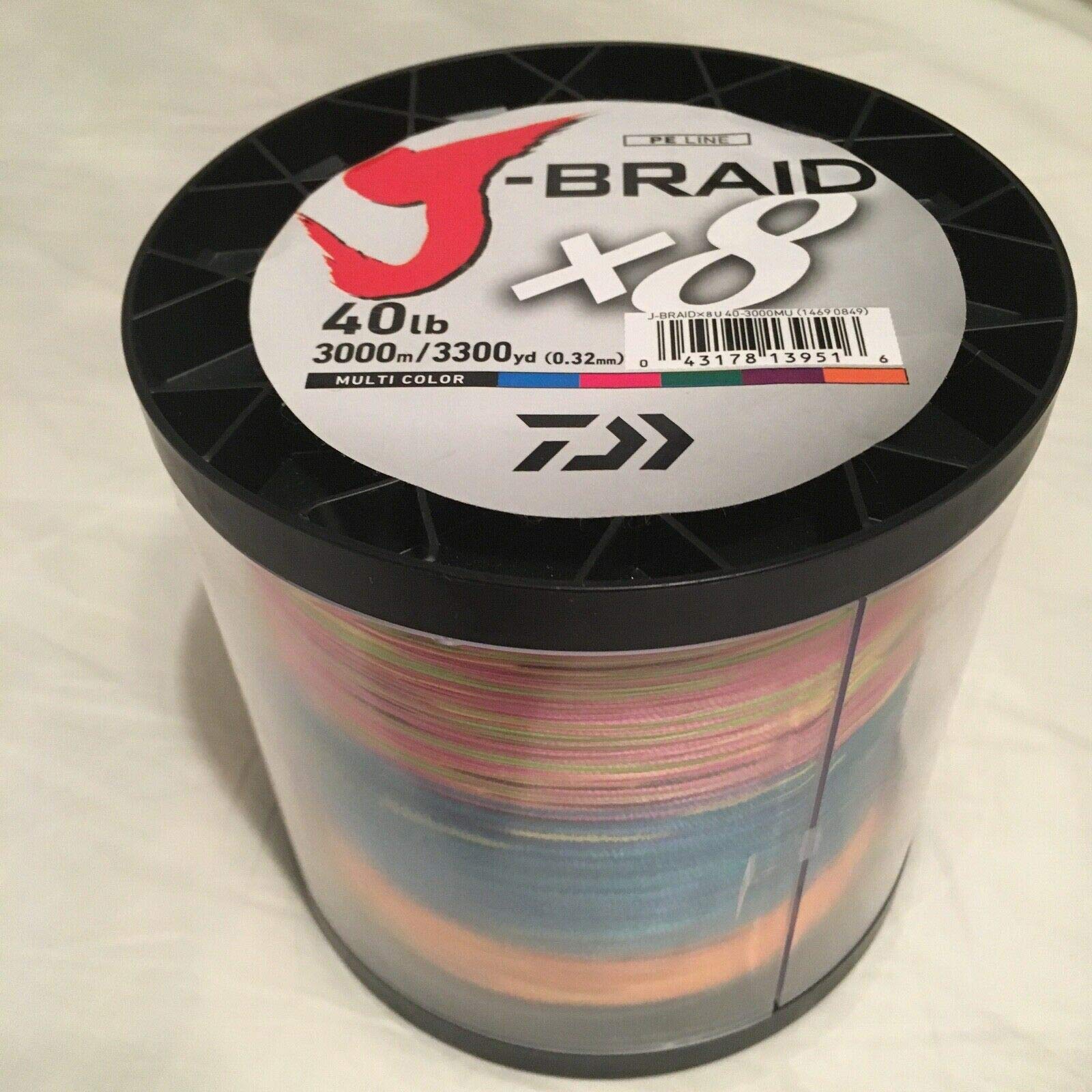 Daiwa J-Braid X8, 1500m Multi Colour - geflochtene Angelschnur