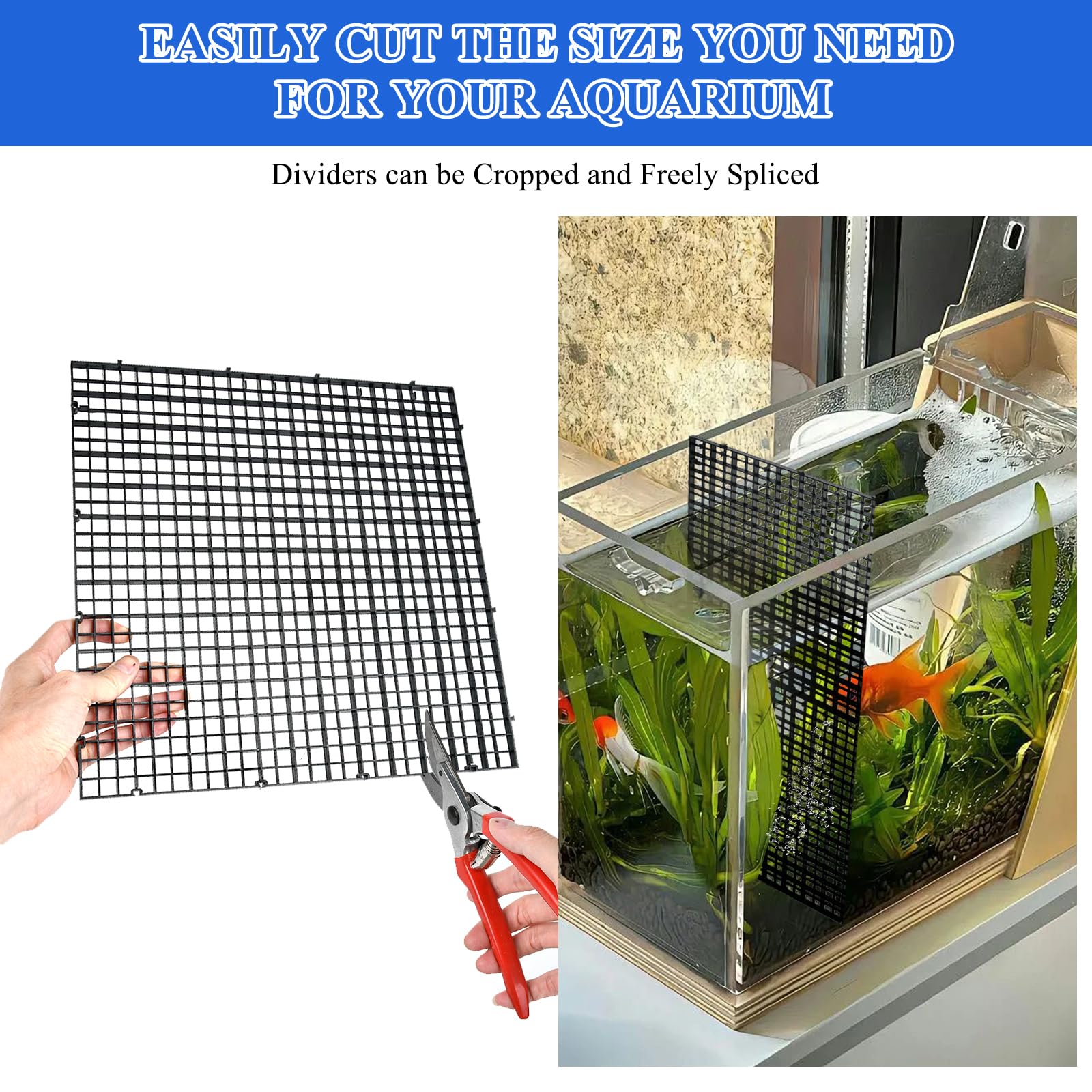aquarium accessories fish grate Amazon.com : Supkiir 14pcs Aquarium Fish Tank Divider, Plastic Grate  Isolation Board Partition, Black Aquarium Filter Bottom Tray Egg Crate  Light Diffuser Grid Panel : Pet Supplies