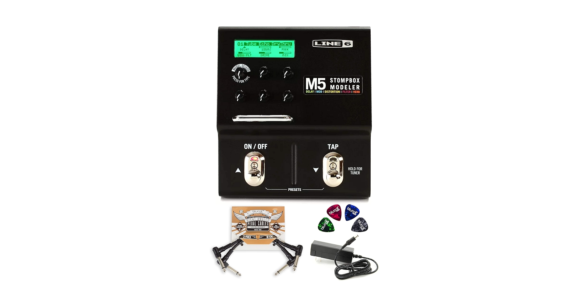 Amazon.com: Line 6 M5 Stompbox Modeler Pedal with Built-In Guitar